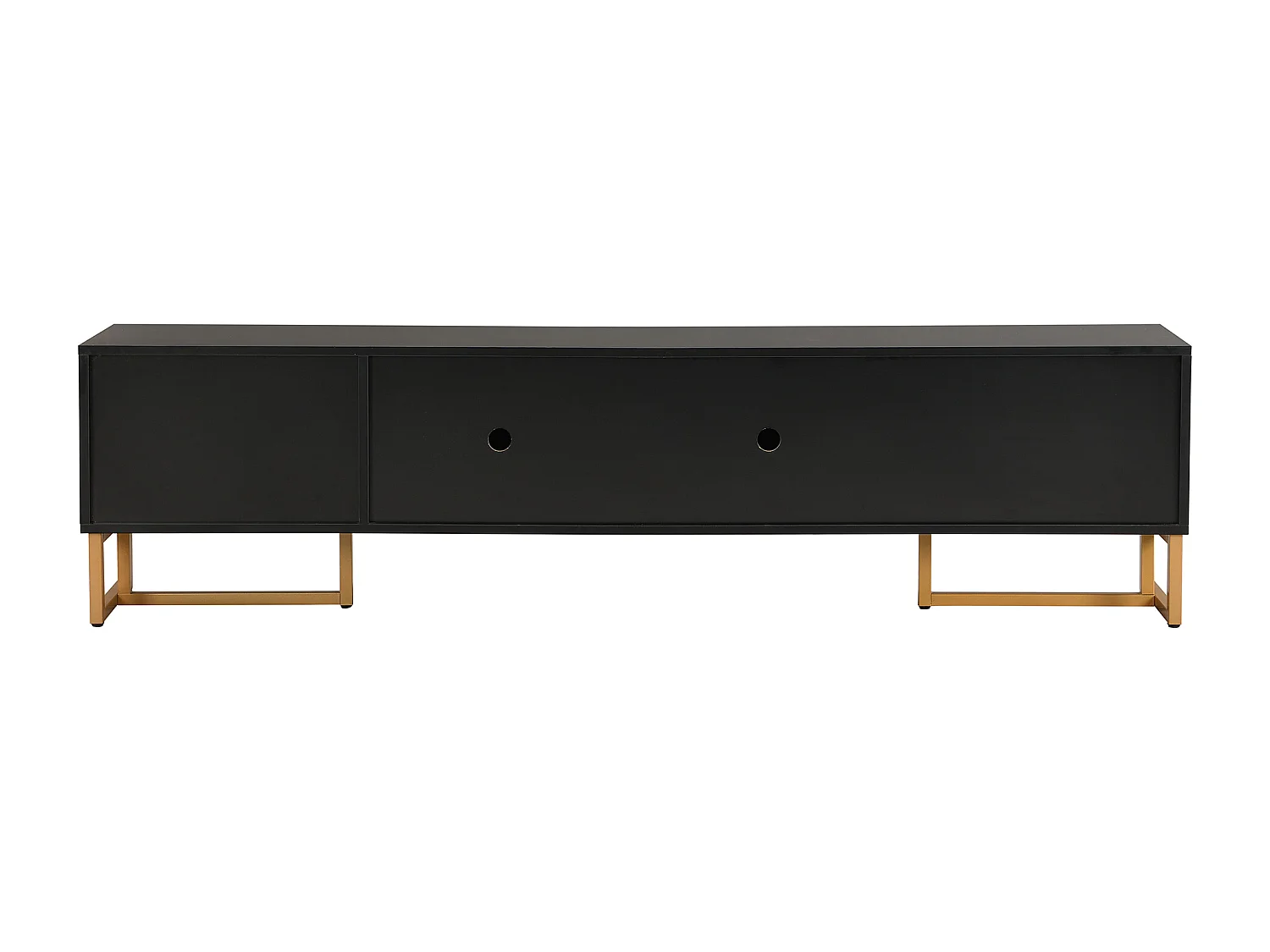 Móvel TV 175 cm - 2 portas texturadas e 4 gavetas - em MDF - Preto