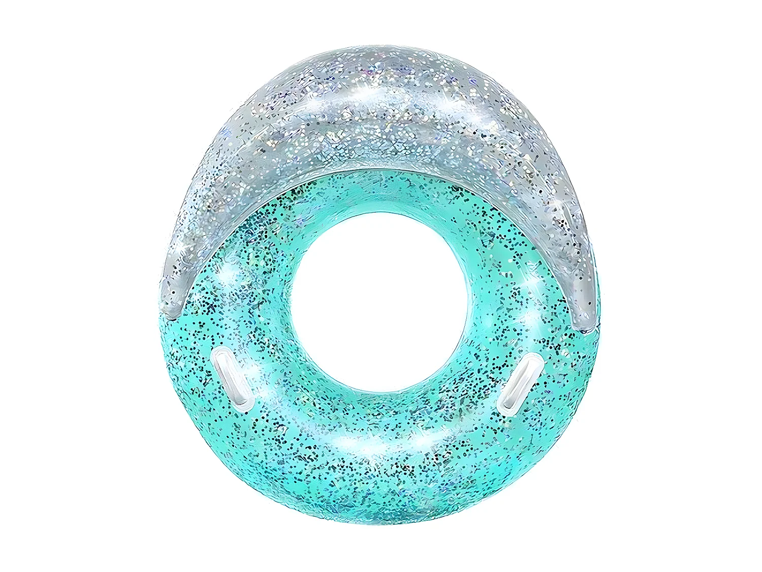 Bouée Gonflable Bestway Paillettes 105x105x48,5 cm Bleu avec Dossier