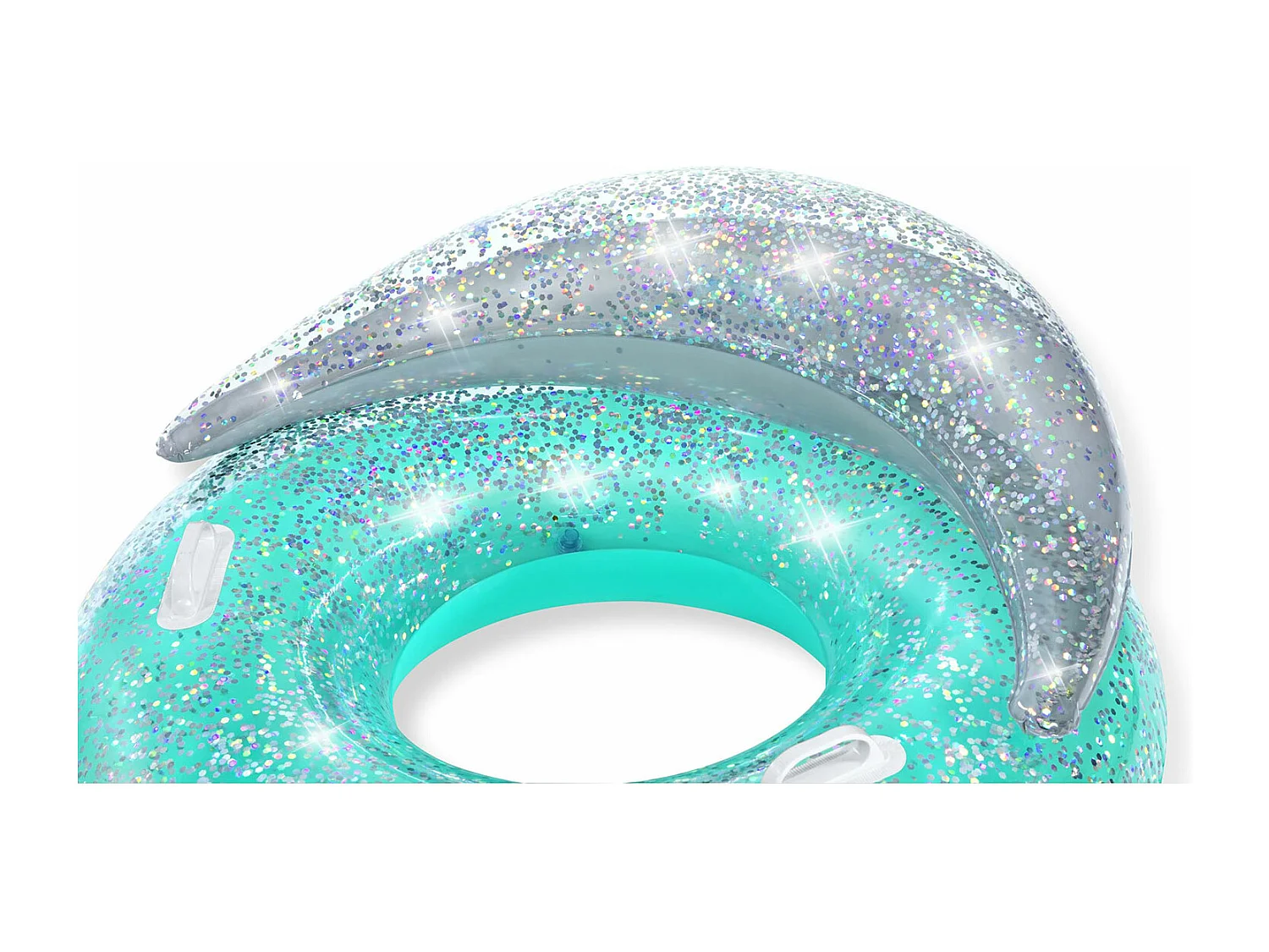 Bouée Gonflable Bestway Paillettes 105x105x48,5 cm Bleu avec Dossier