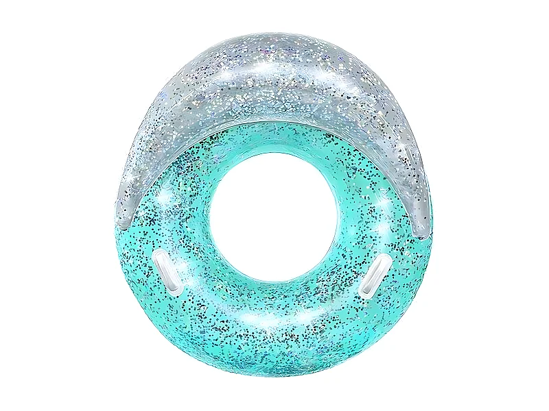 Bouée Gonflable Bestway Paillettes 105x105x48,5 cm Bleu avec Dossier