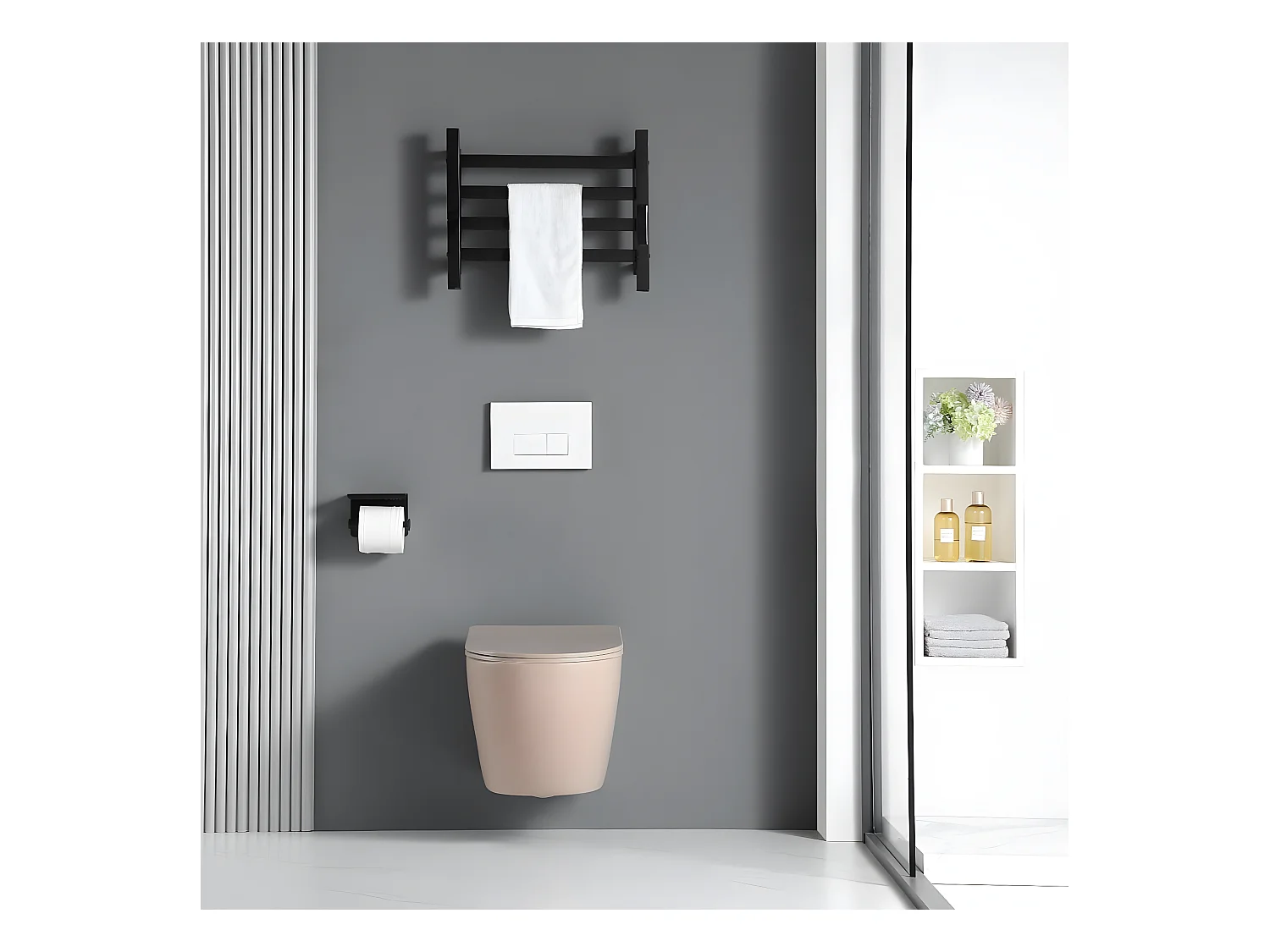 Cuvette WC suspendu CARCEO beige mat - sans bride et avec frein de chute