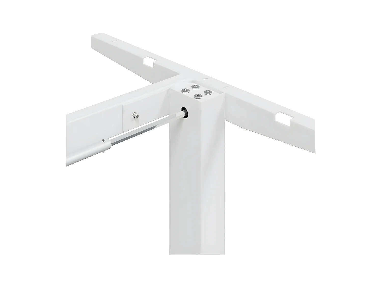 Bureau debout blanc (94-135)x60x(70-114) cm acier