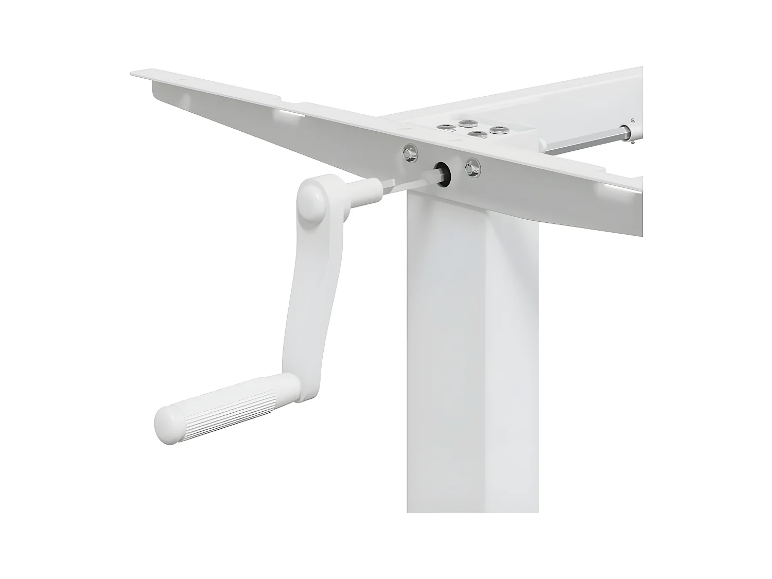 Bureau debout blanc (94-135)x60x(70-114) cm acier