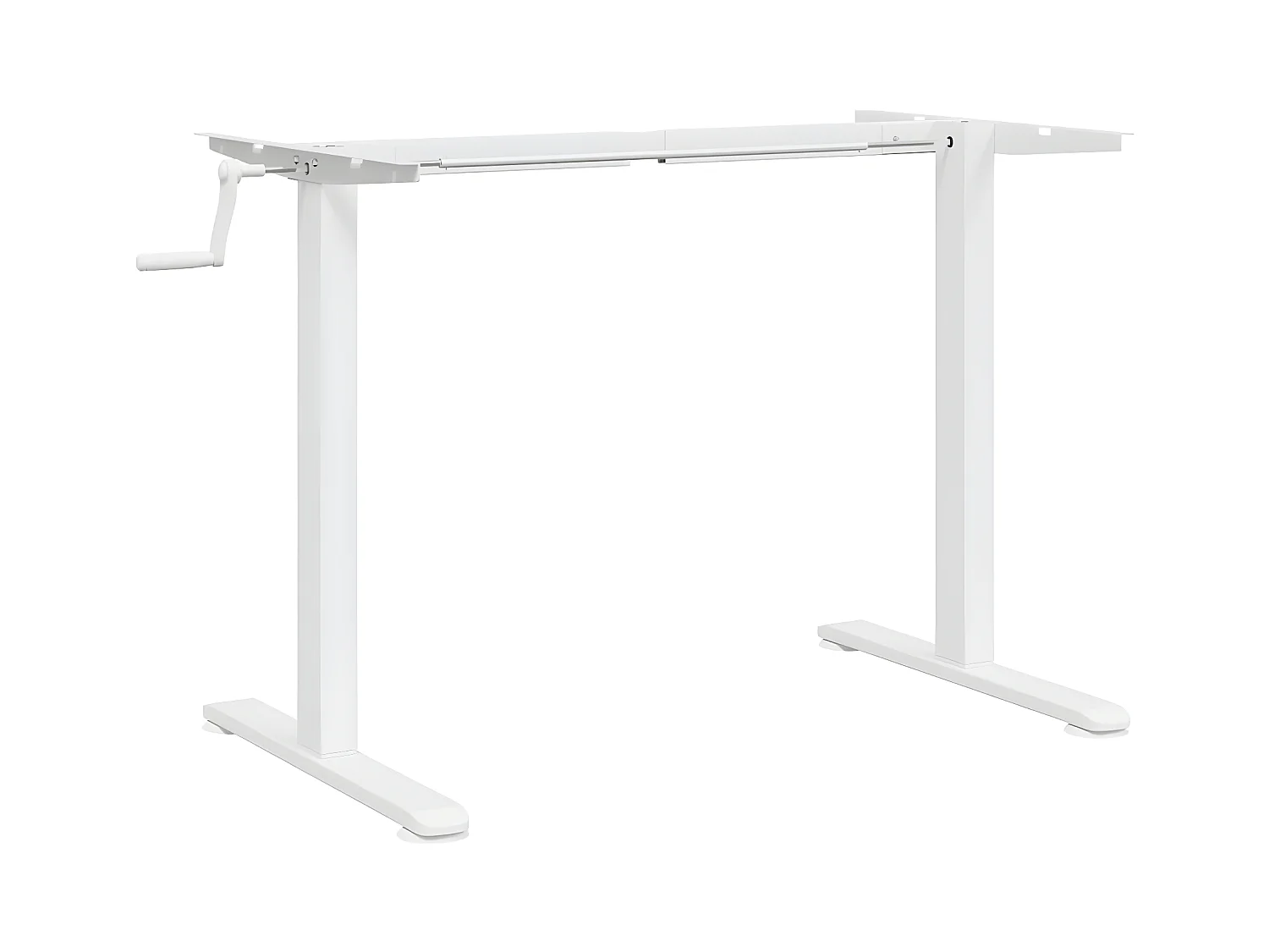 Bureau debout blanc (94-135)x60x(70-114) cm acier