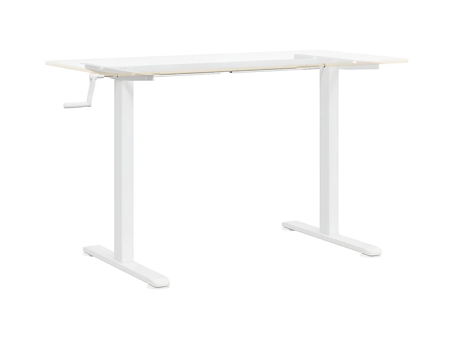 Bureau debout blanc (94-135)x60x(70-114) cm acier
