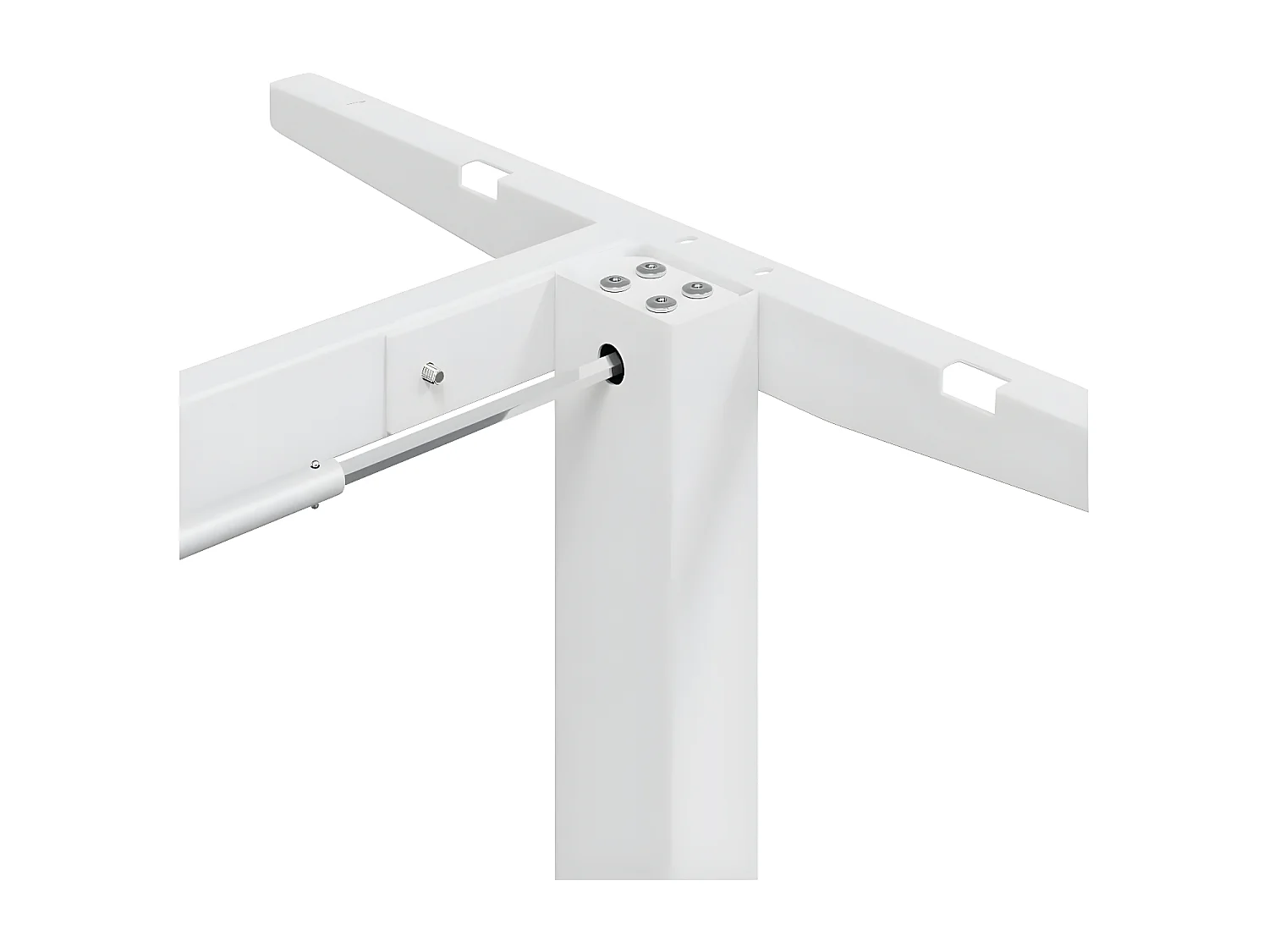 Bureau debout blanc (94-135)x60x(70-114) cm acier