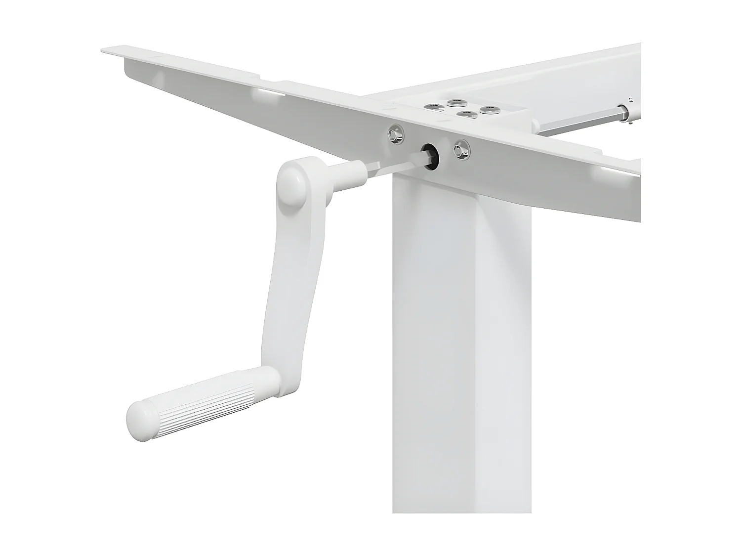 Bureau debout blanc (94-135)x60x(70-114) cm acier