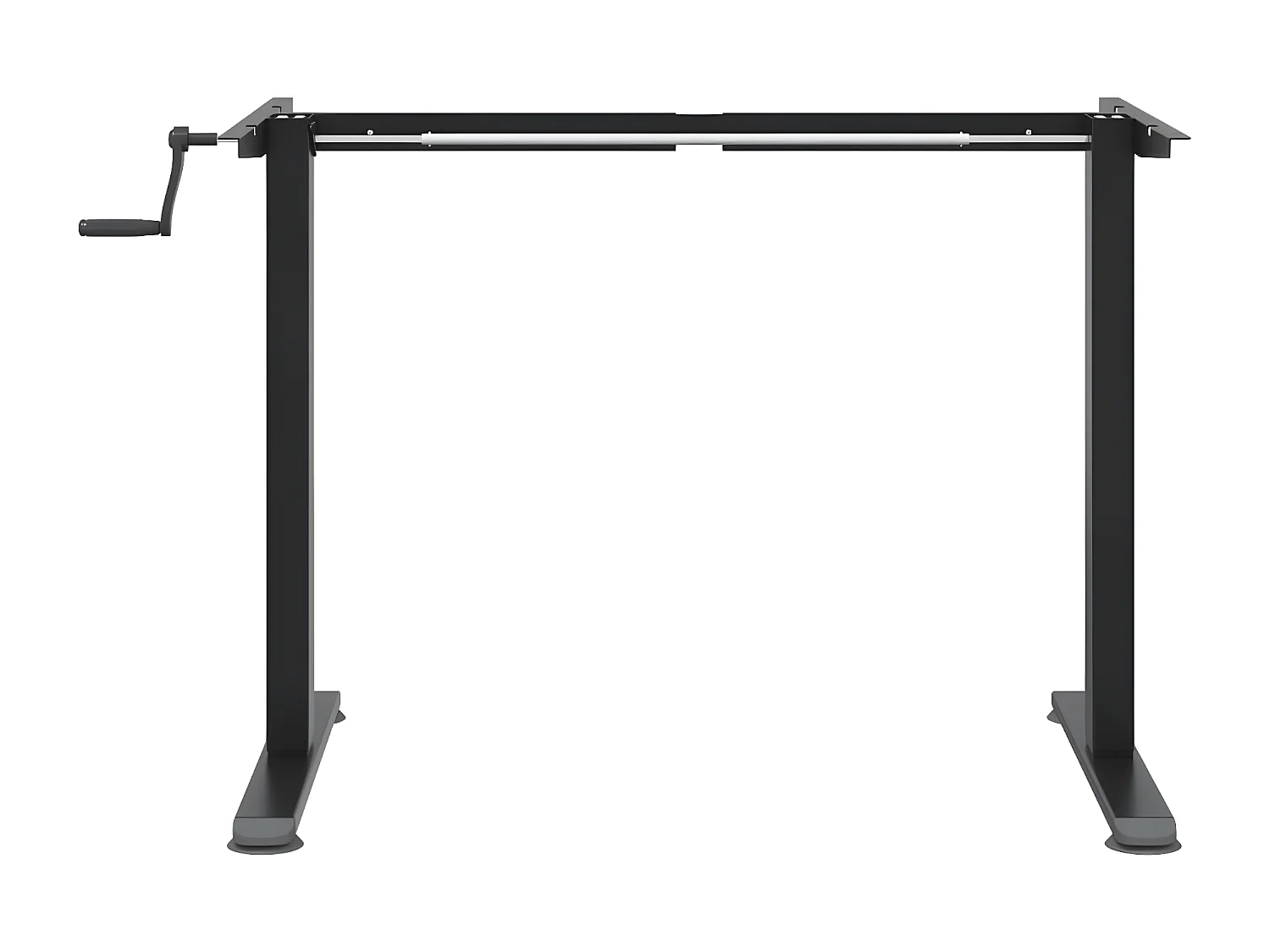 Zit-sta bureauframe (94-135)x60x(70-114) cm staal zwart