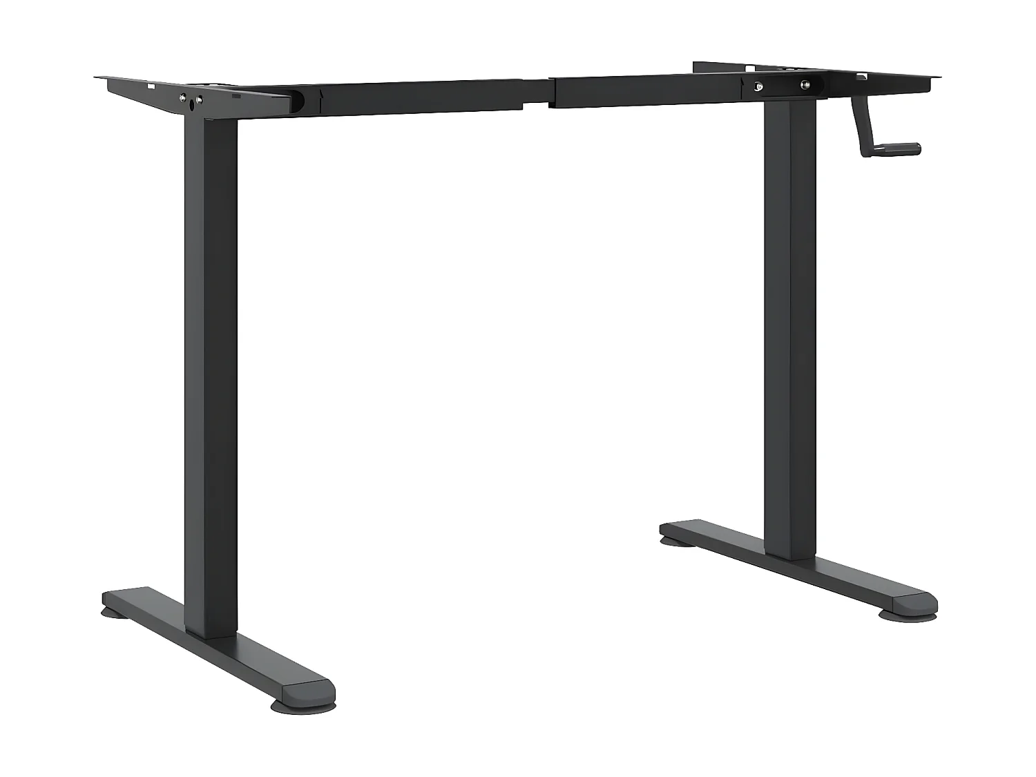 Zit-sta bureauframe (94-135)x60x(70-114) cm staal zwart