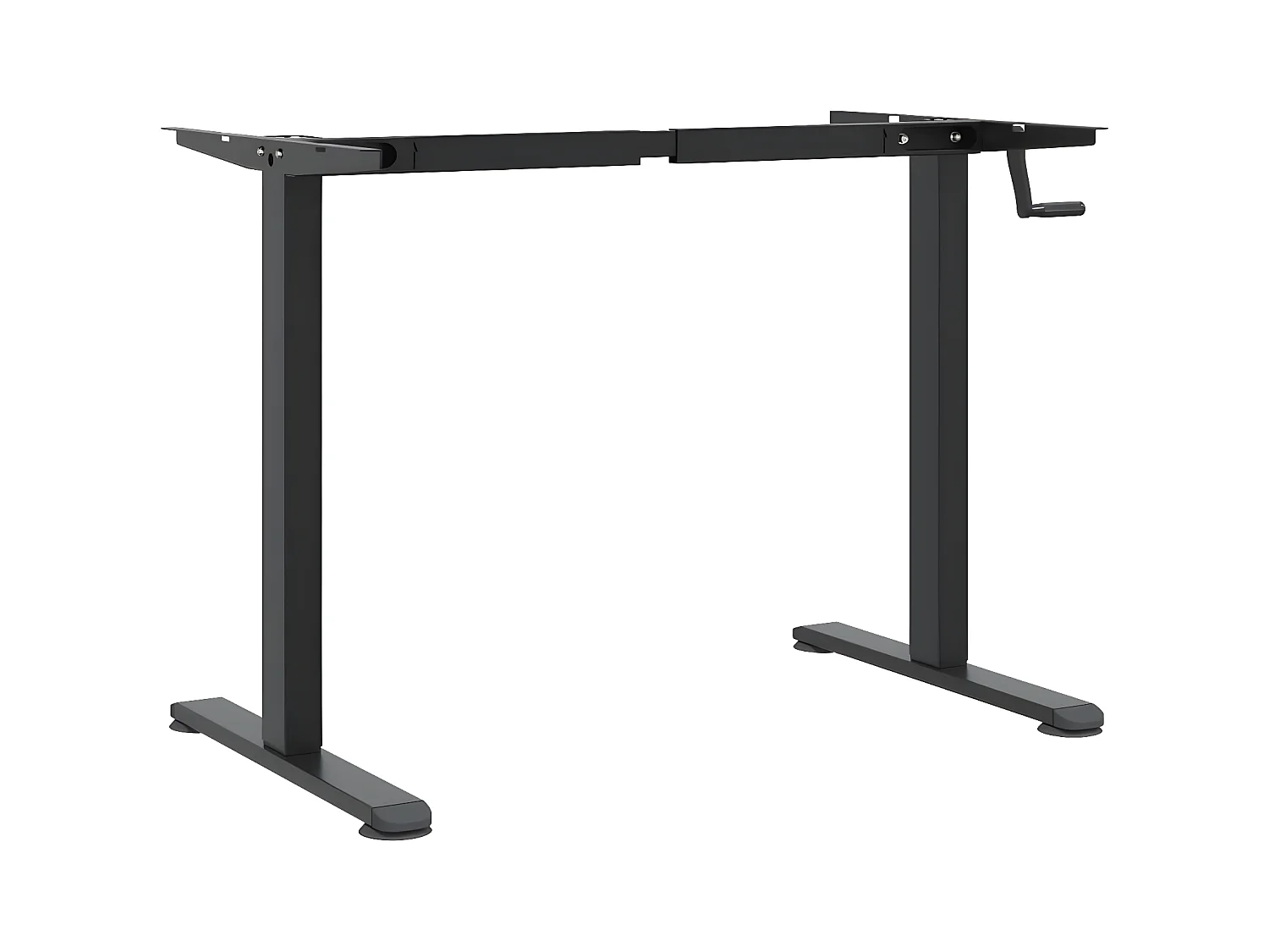 Bureau debout noir (94-135)x60x(70-114) cm acier