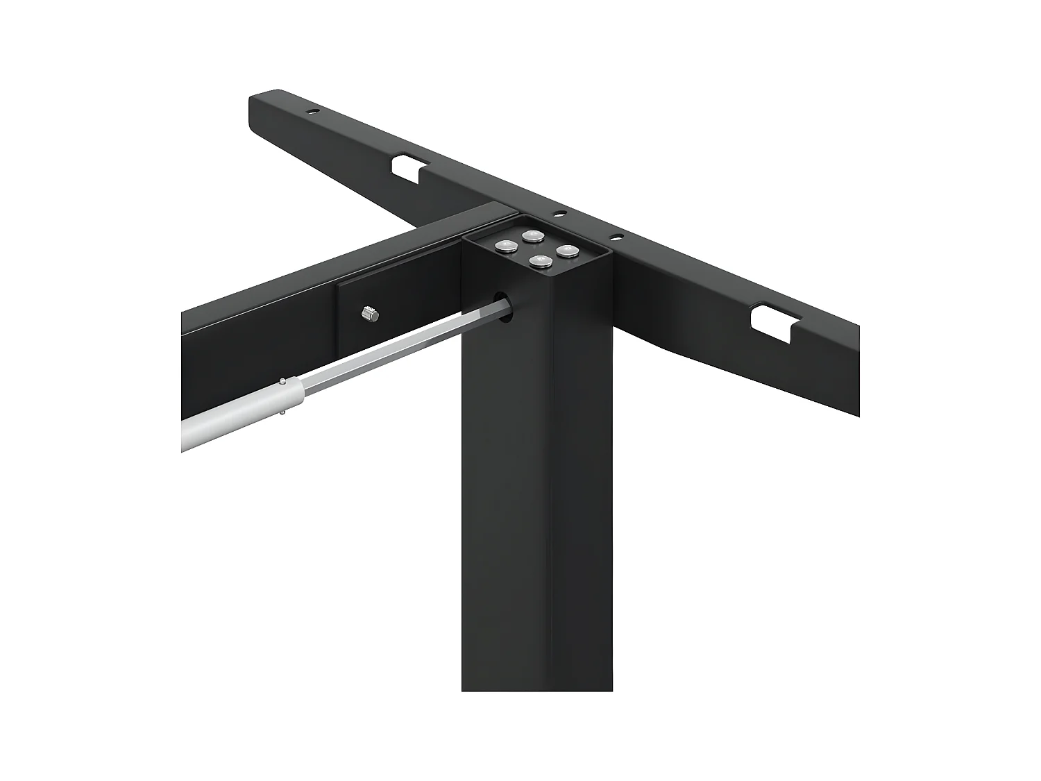 Bureau debout noir (94-135)x60x(70-114) cm acier