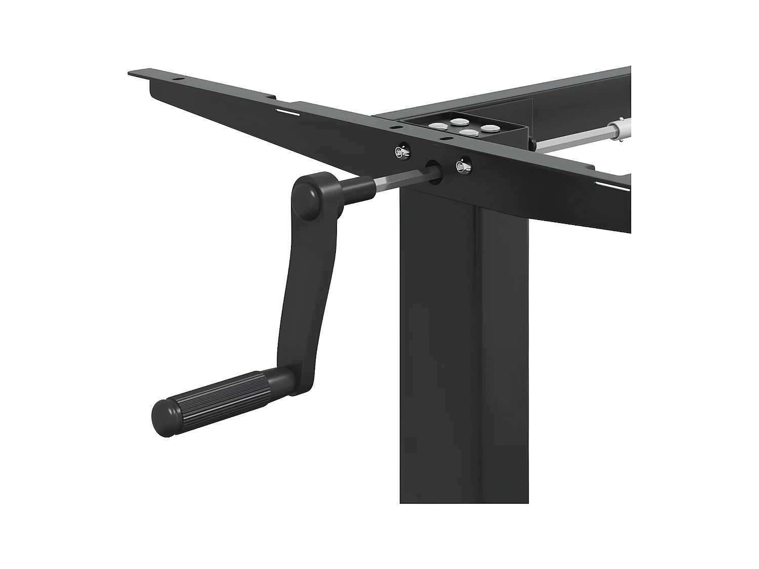 Bureau debout noir (94-135)x60x(70-114) cm acier
