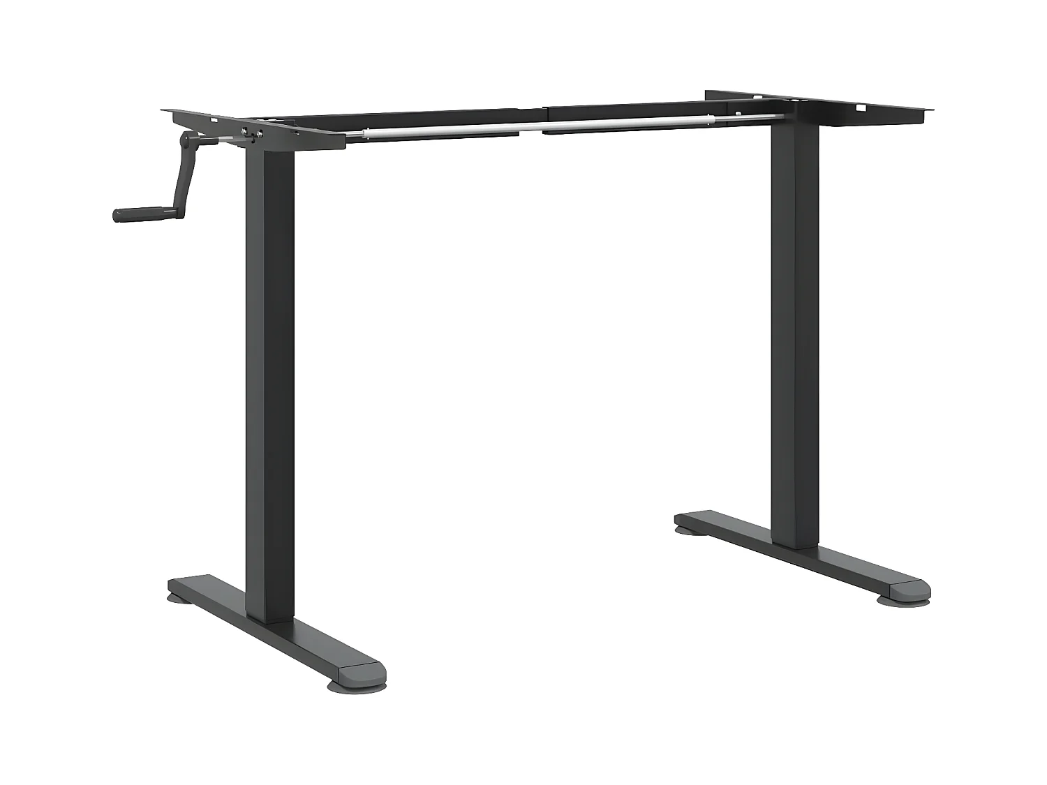 Bureau debout noir (94-135)x60x(70-114) cm acier