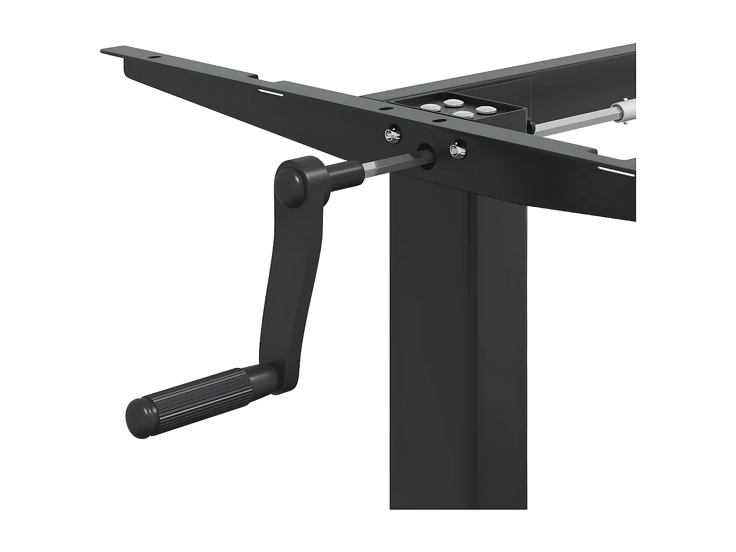 Bureau debout noir (94-135)x60x(70-114) cm acier