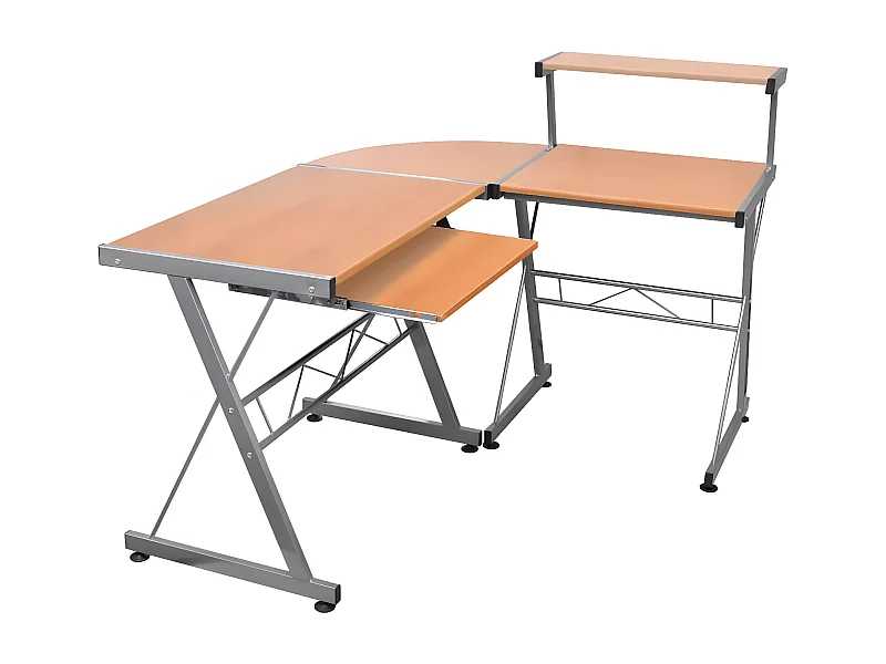 Bureau d'ordinateur d'angle Marron 132x112x99cm Bois ingénierie