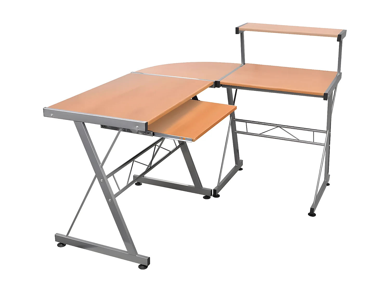 Bureau d'ordinateur d'angle Marron 132x112x99cm Bois ingénierie