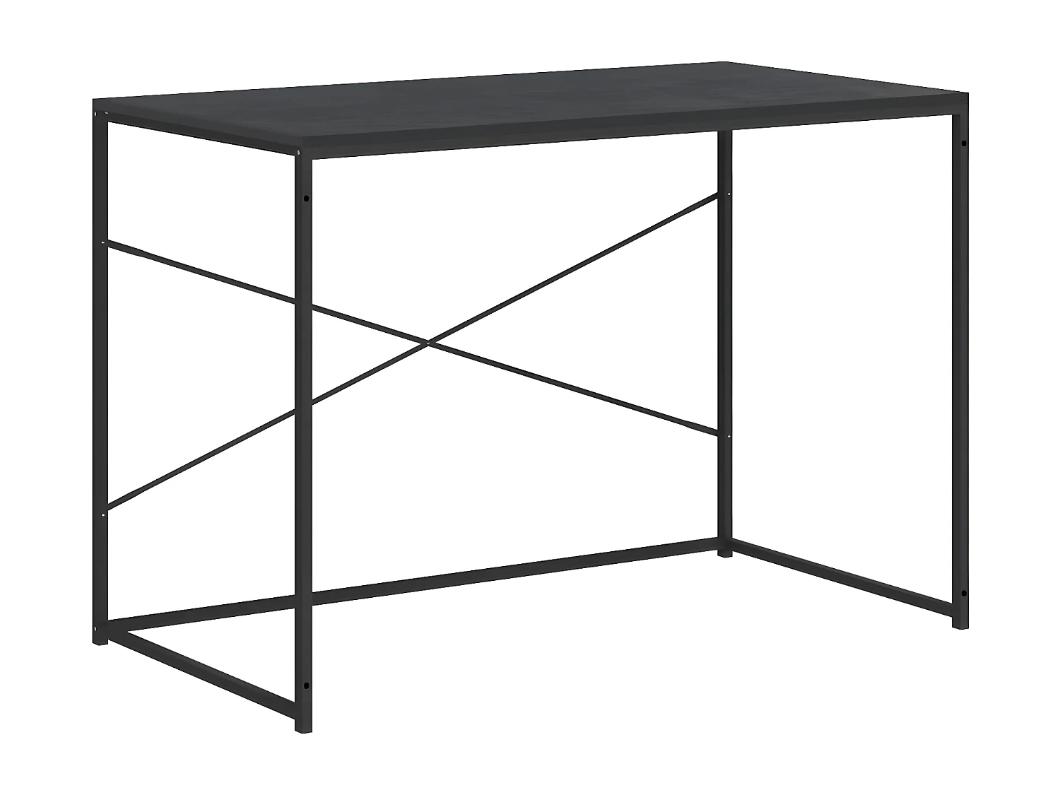 Bureau d'ordinateur Noir 110x60x70 cm Aggloméré