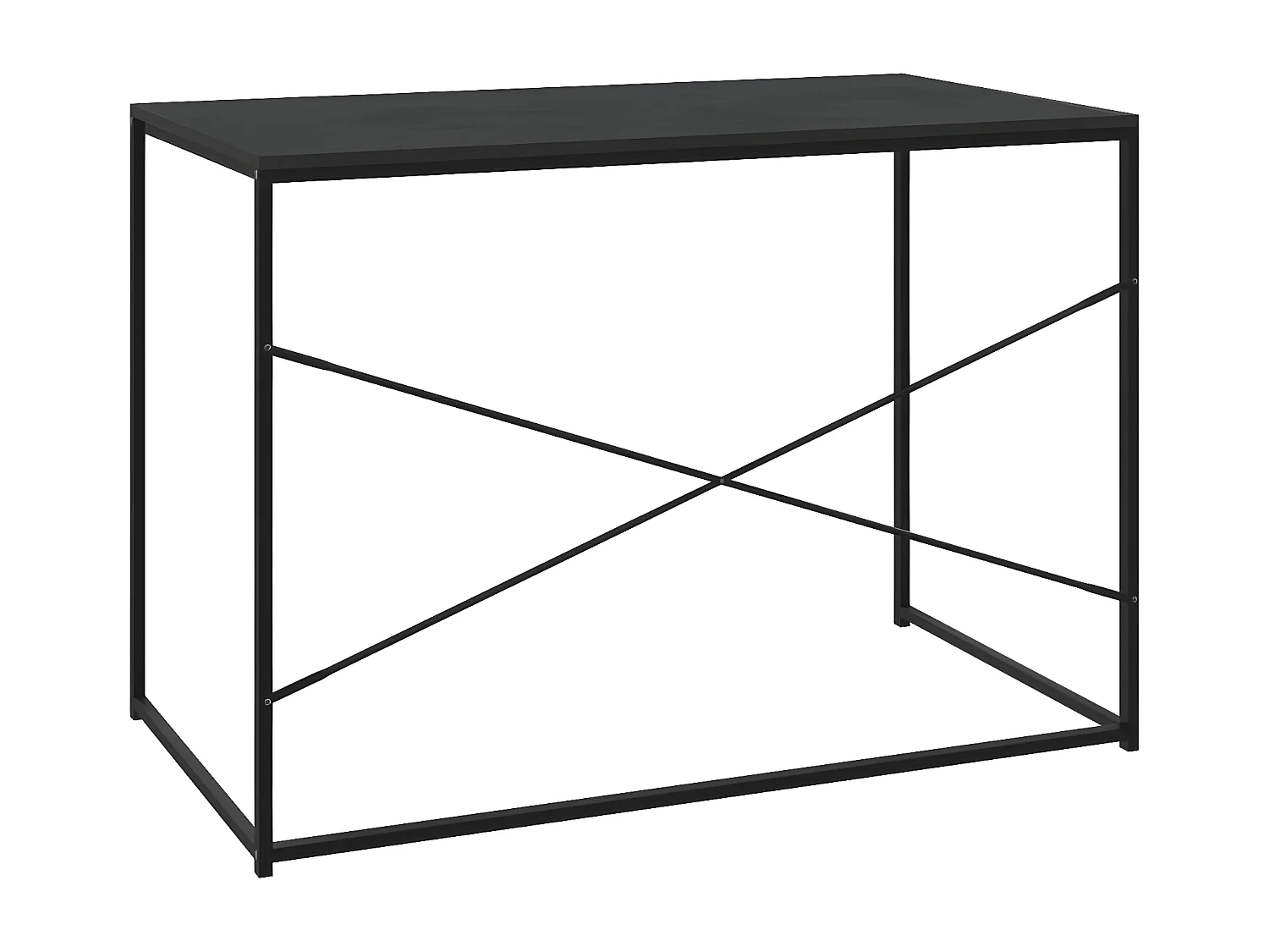 Bureau d'ordinateur Noir 110x60x70 cm Aggloméré