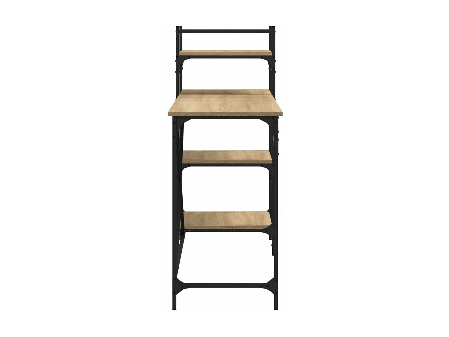 Bureau d'ordinateur avec étagères chêne sonoma 120x47x109 cm