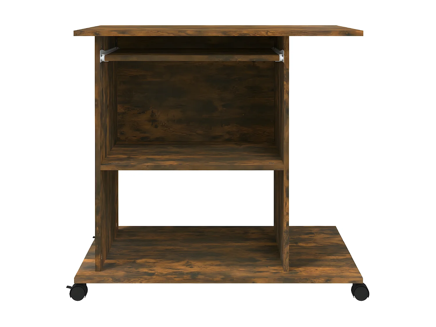 Bureau d'ordinateur Chêne fumé 80x50x75 cm Bois d'ingénierie