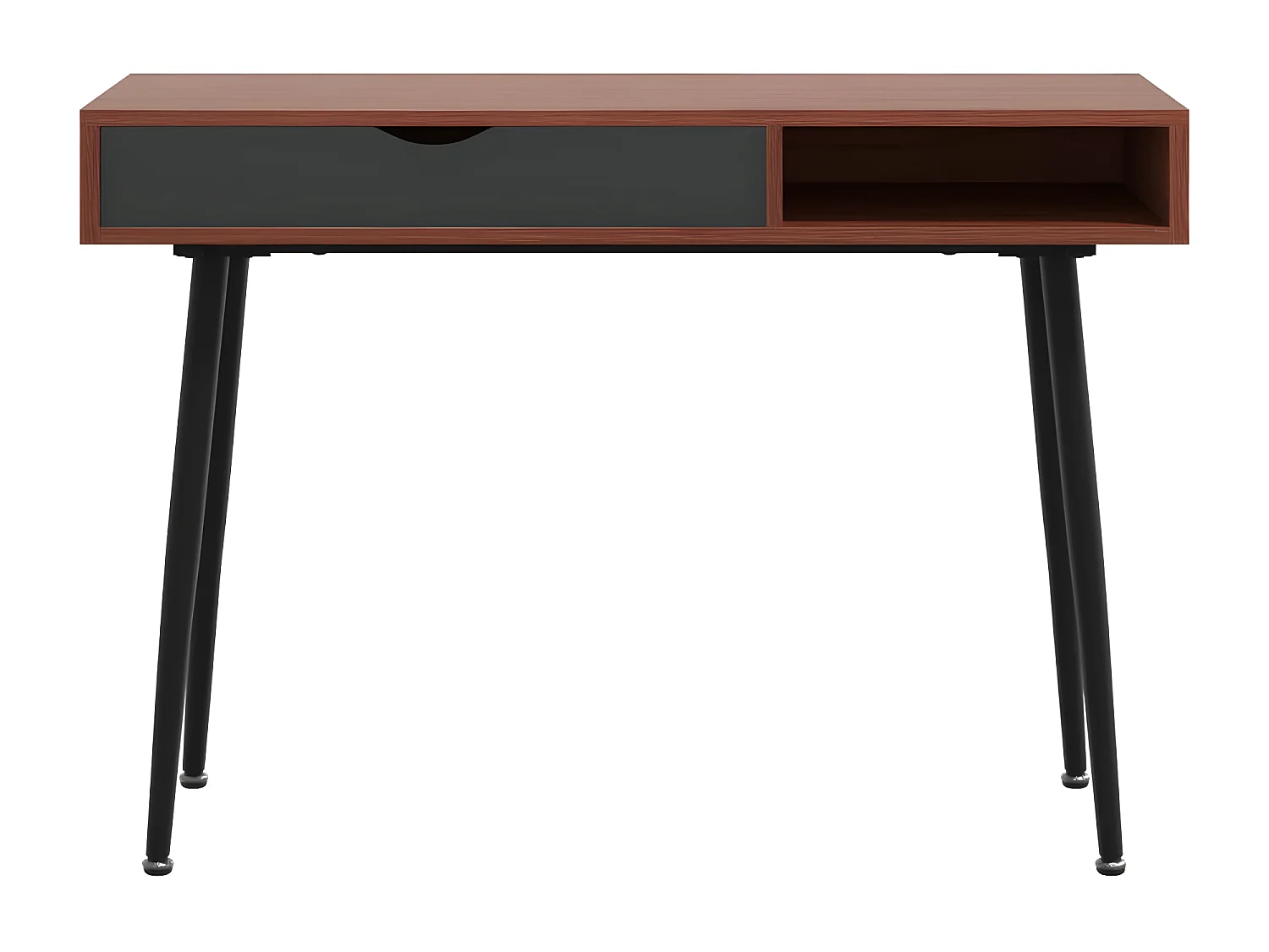 Bureau d'ordinateur avec tiroir marron 110x50x75 cm