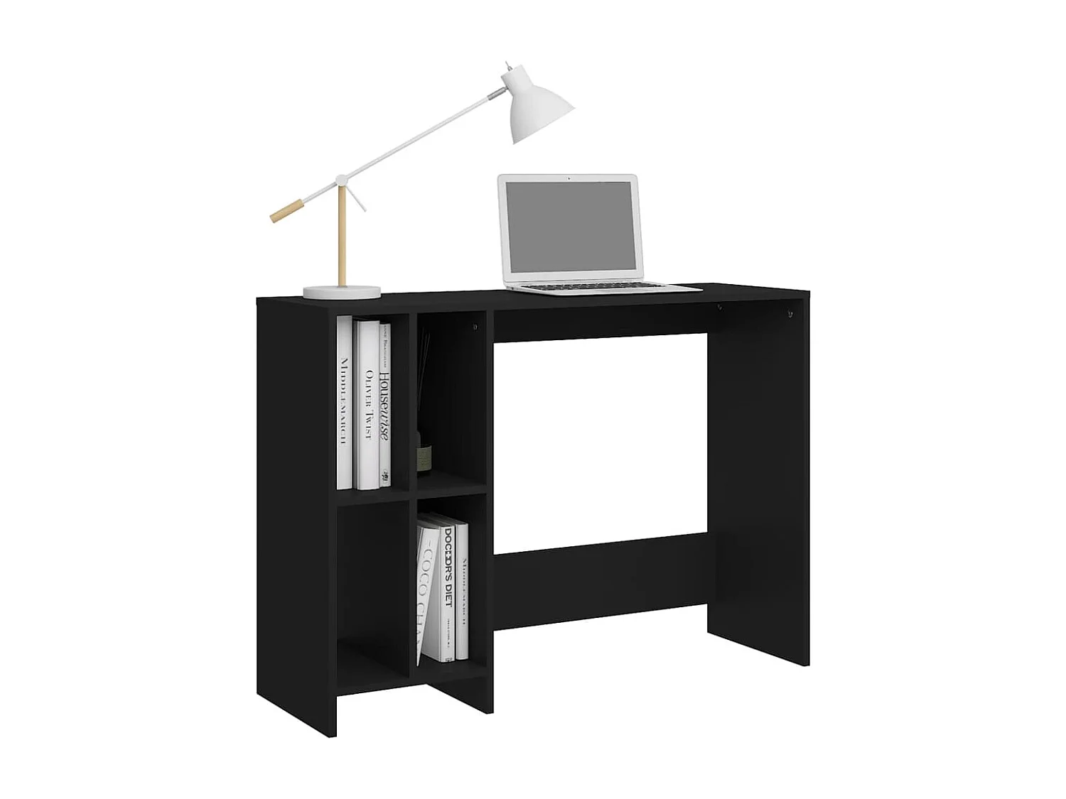 Bureau d'ordinateur portable Noir 102,5x35x75 cm Aggloméré
