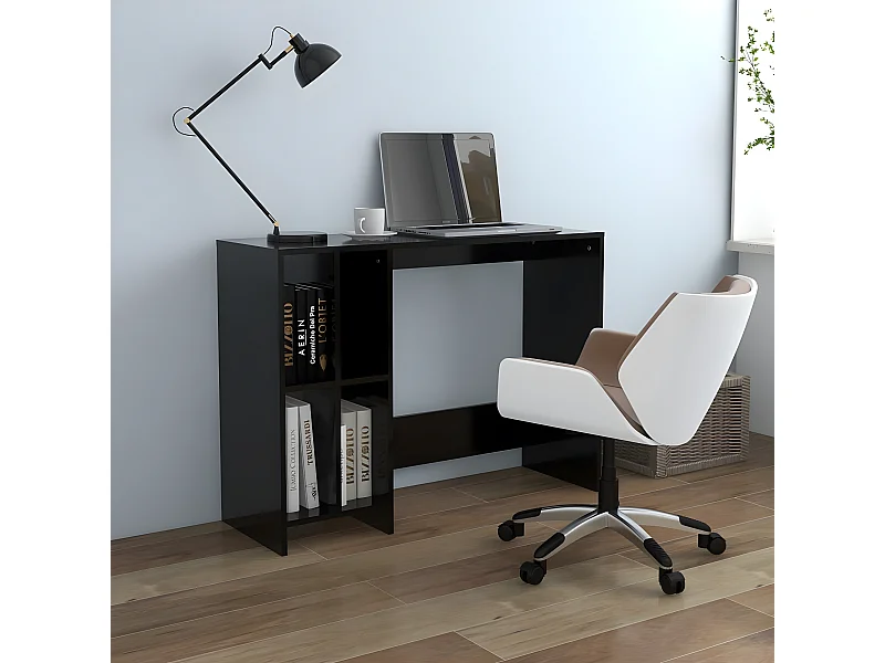 Bureau 102,5x35x75 cm bewerkt hout zwart