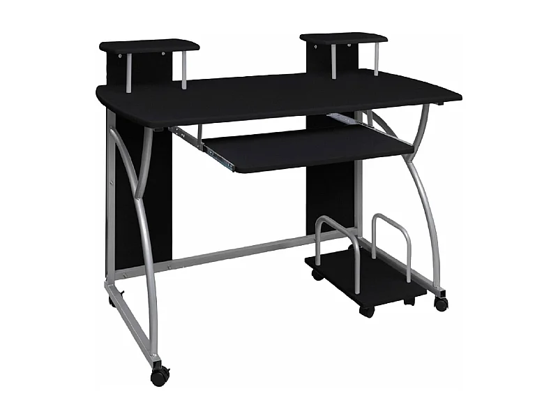 Computerbureau 110x52x88,5 cm bewerkt hout zwart