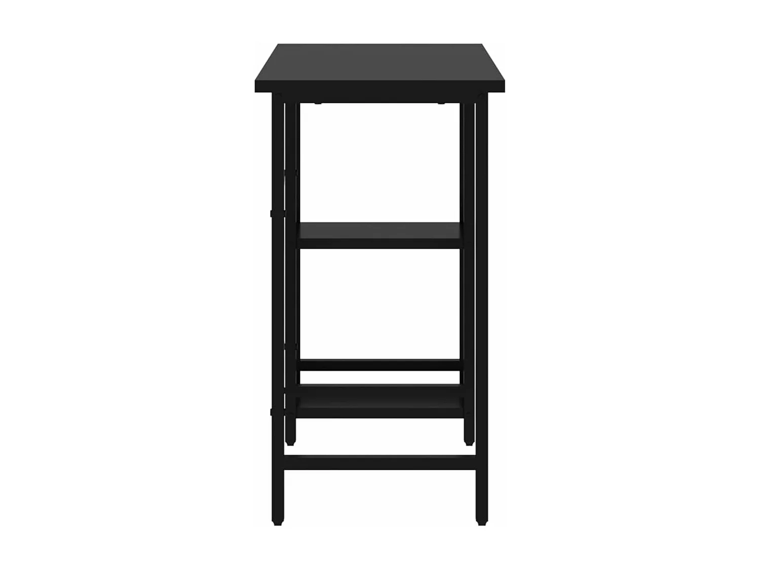 Bureau d'ordinateur Noir 80x40x72 cm MDF et métal