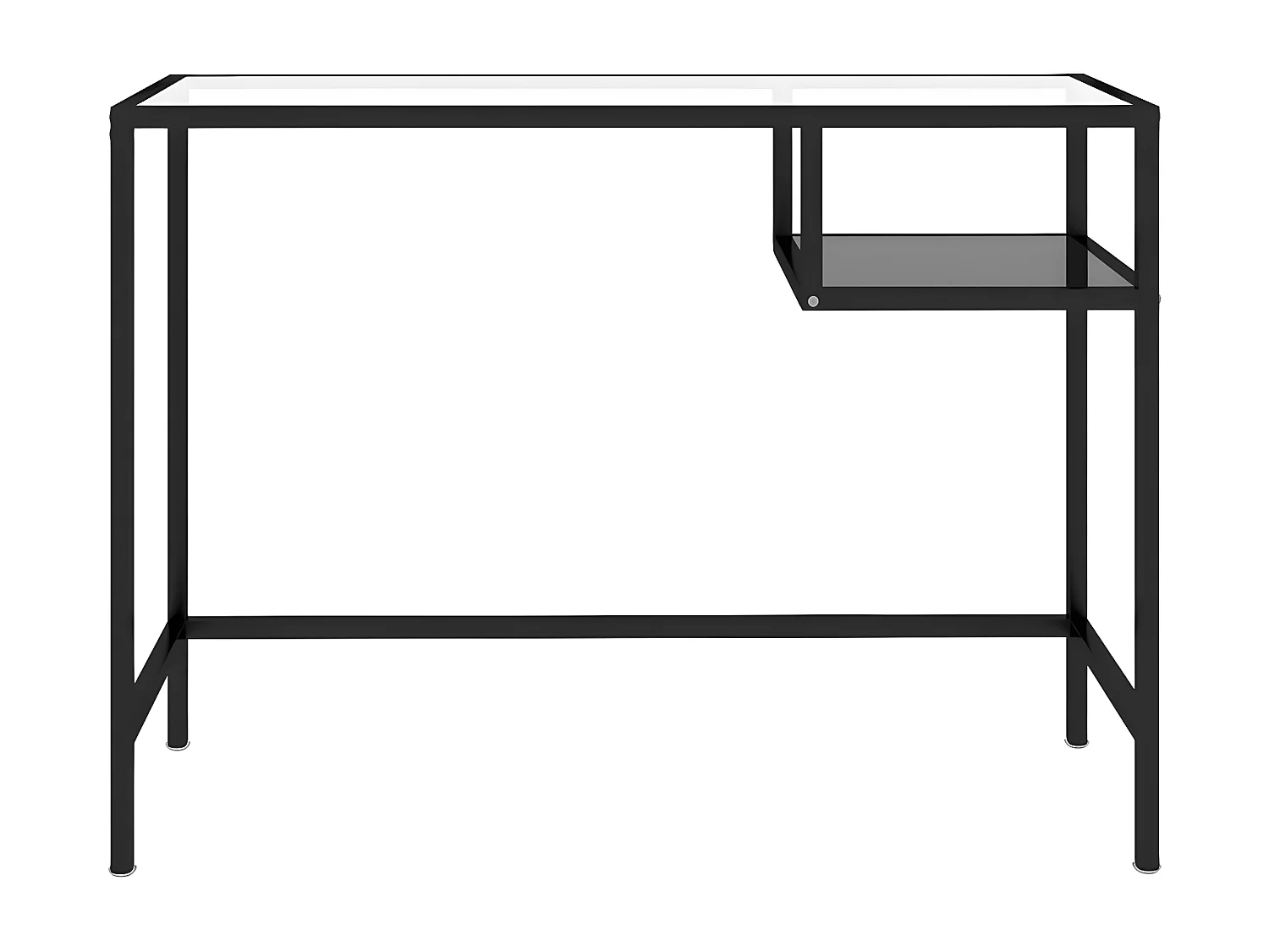 Mesa de computador vidro 100x36x74 cm preto