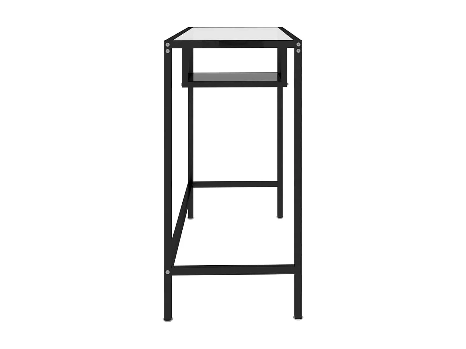 Bureau d'ordinateur Noir 100x36x74 cm Verre