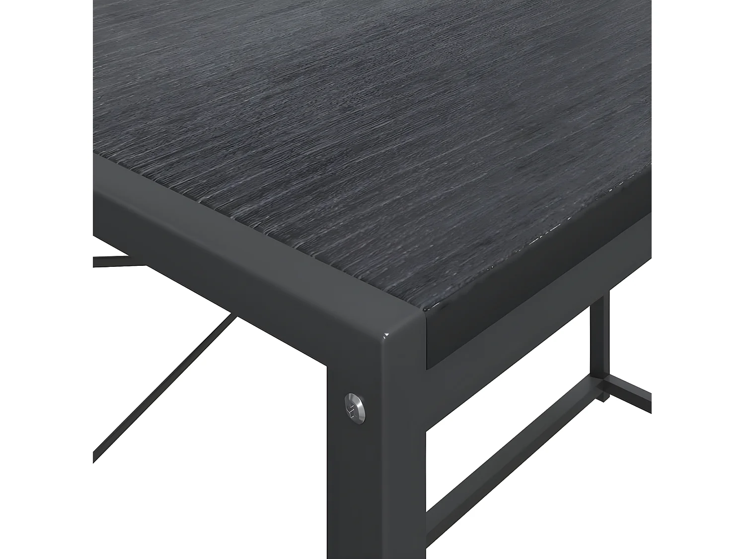 Secretária de computador 110x60x138 cm contraplacado preto