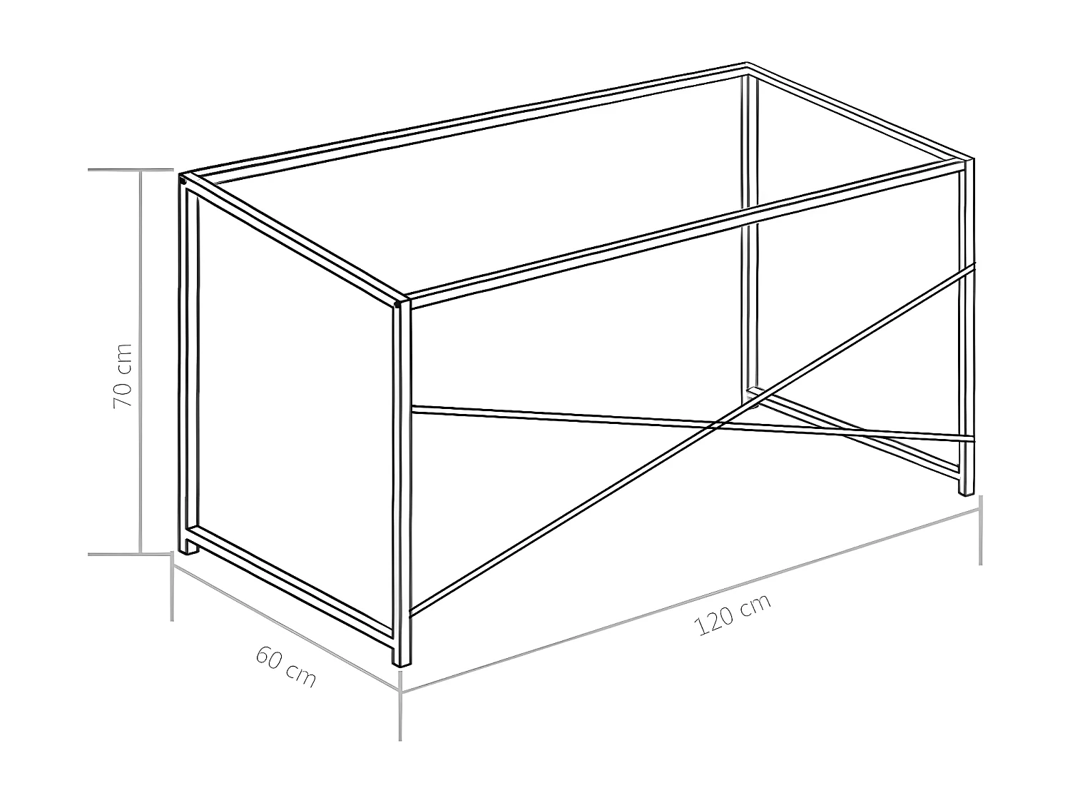 Escritorio para ordenador blanco 120x60x70 cm