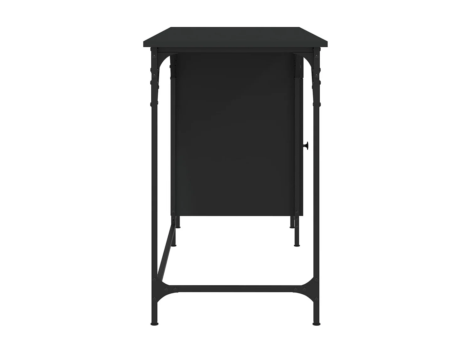 Secretária de computador 131x48x75 cm derivados madeira preto