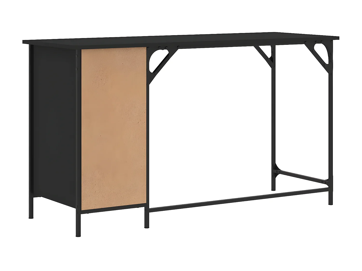 Secretária de computador 131x48x75 cm derivados madeira preto