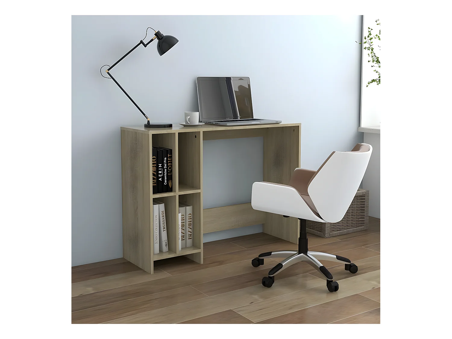 Bureau d'ordinateur portable Chêne 102,5x35x75 cm Aggloméré