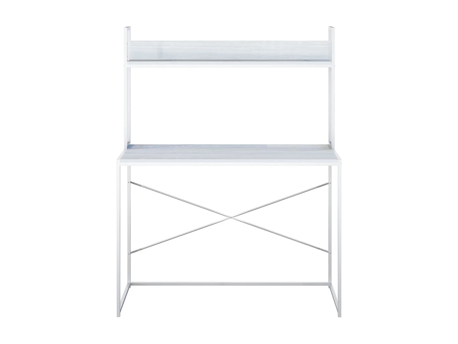 Secretária de computador 110x60x138 cm contraplacado branco