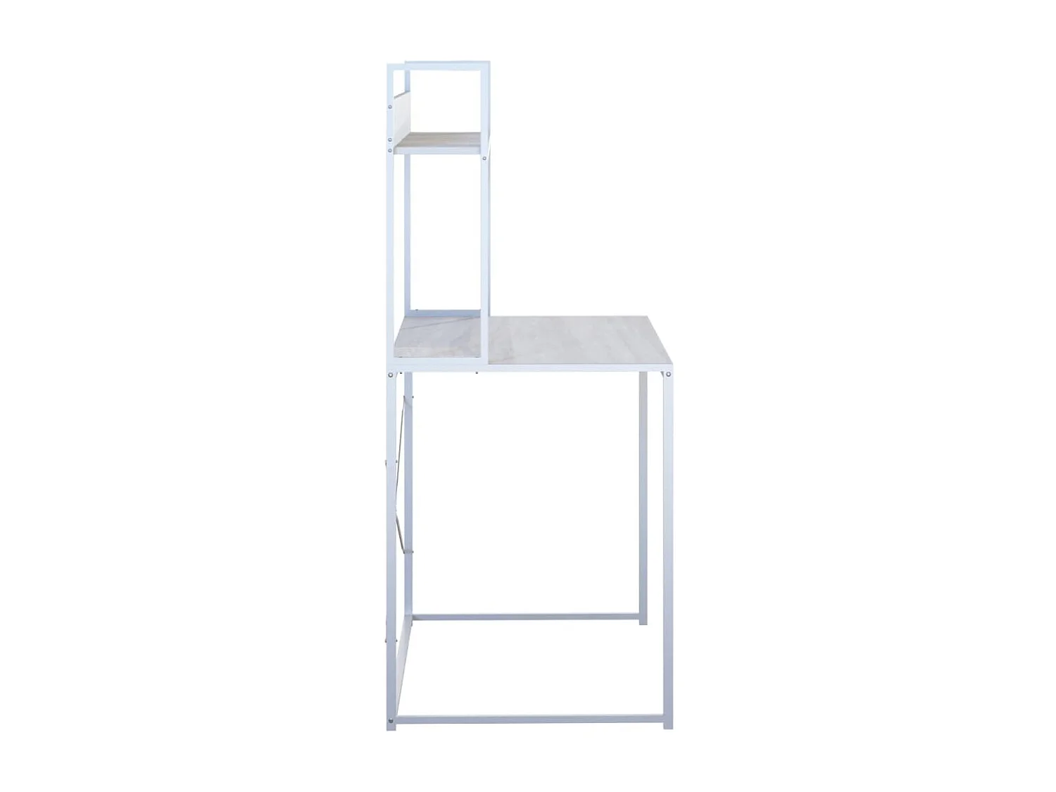 Secretária de computador 110x60x138 cm contraplacado branco