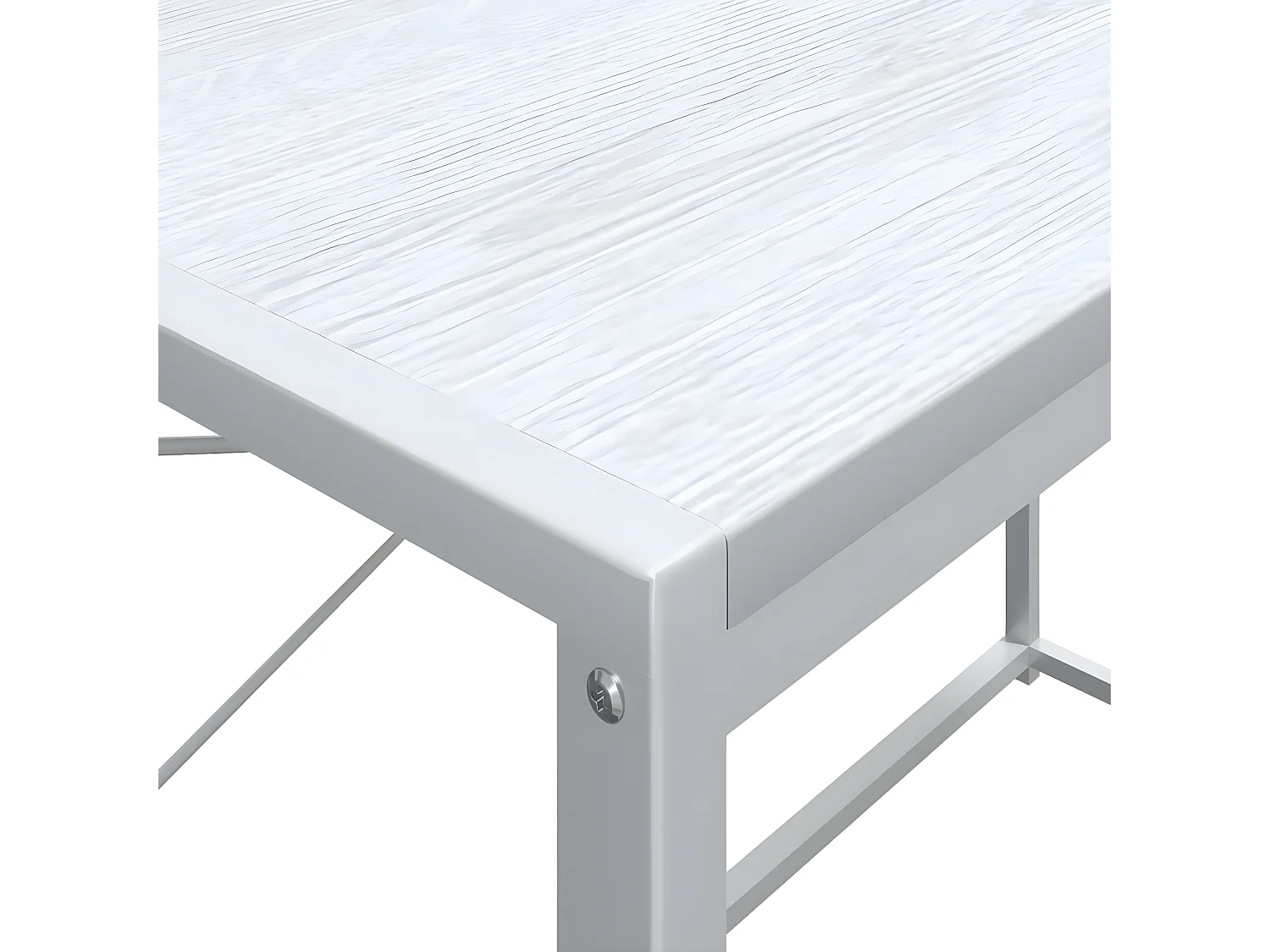 Secretária de computador 110x60x138 cm contraplacado branco