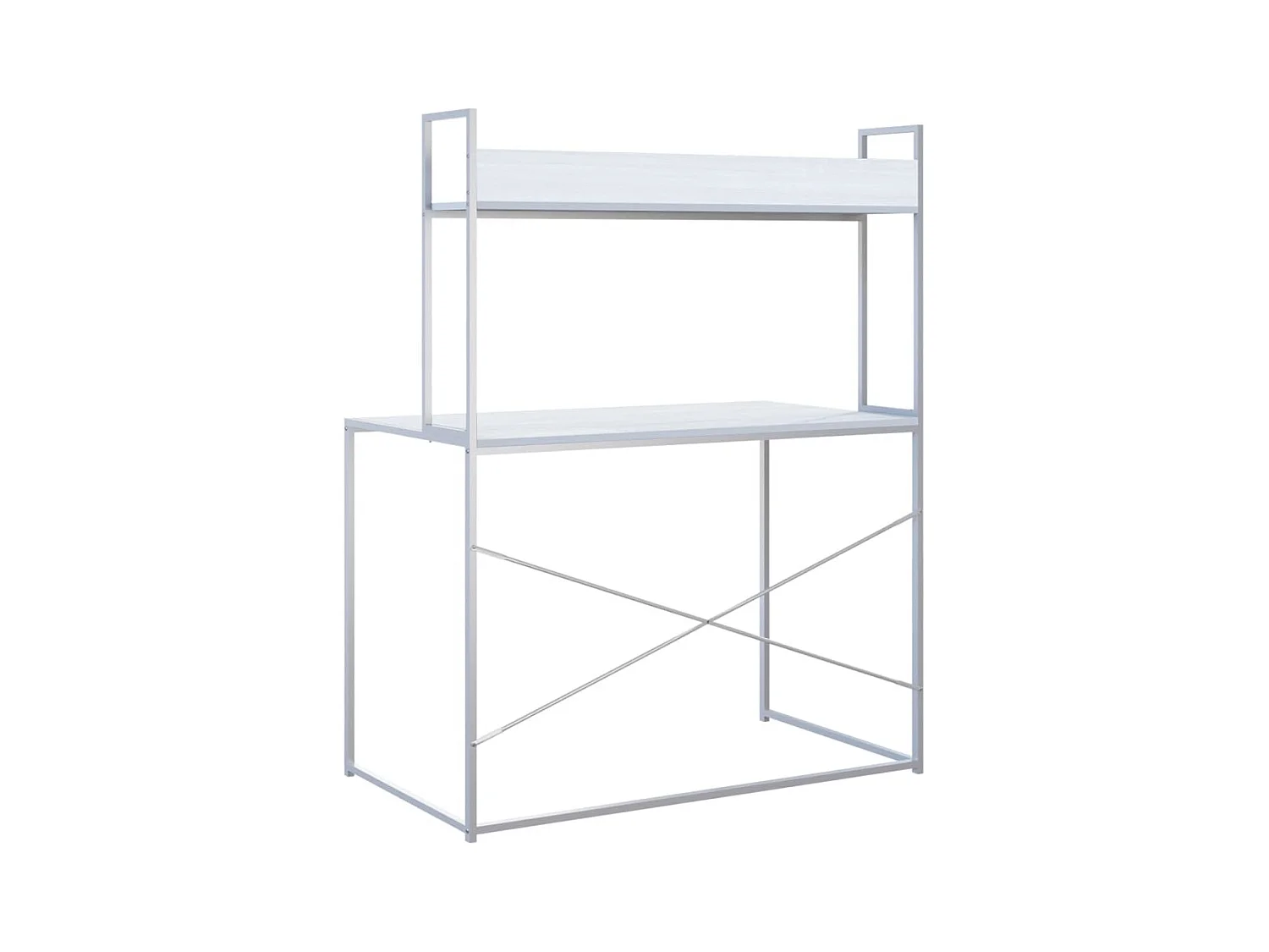 Secretária de computador 110x60x138 cm contraplacado branco