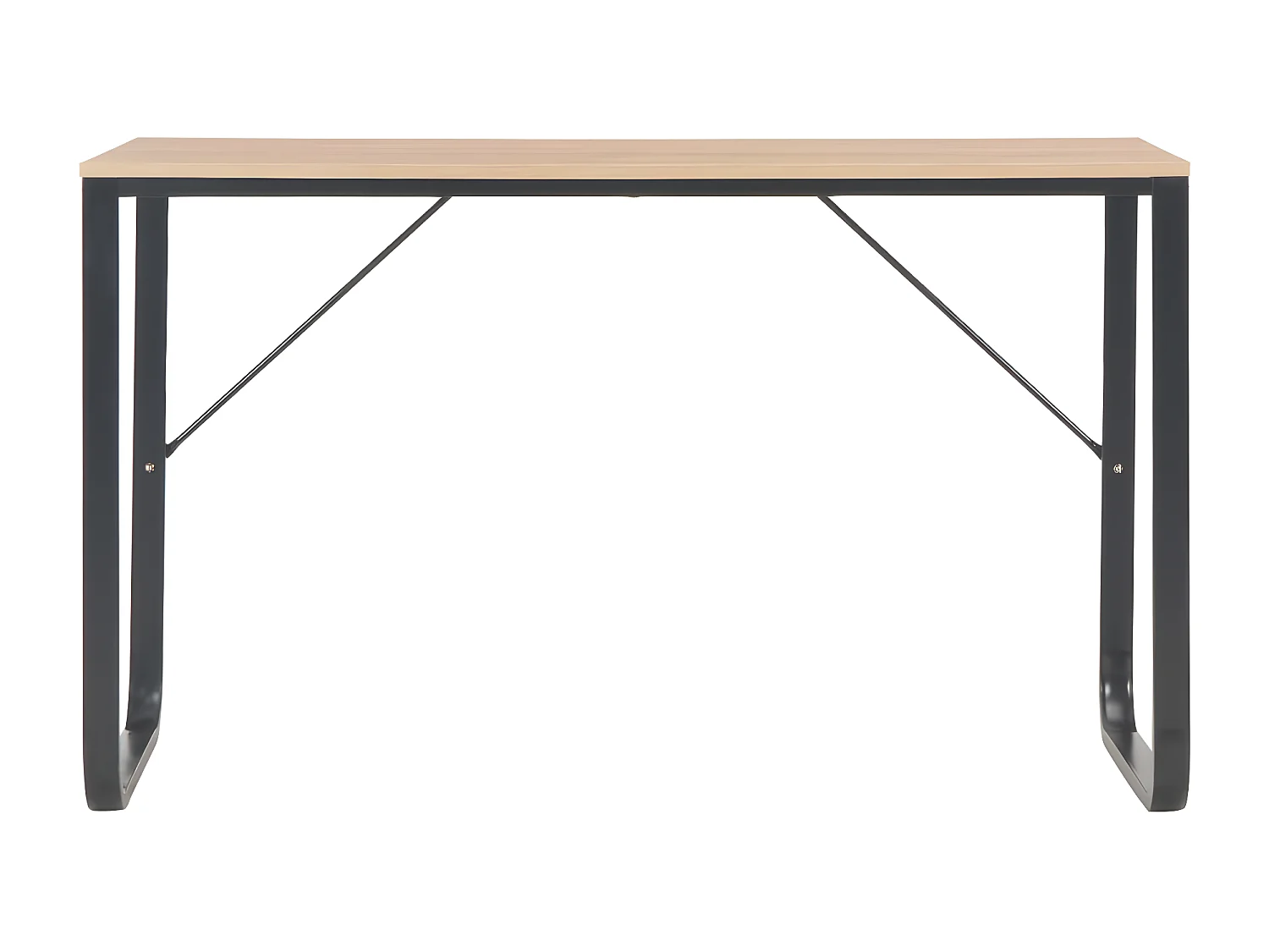 Secretária de computador 120x60x73 cm preto e carvalho