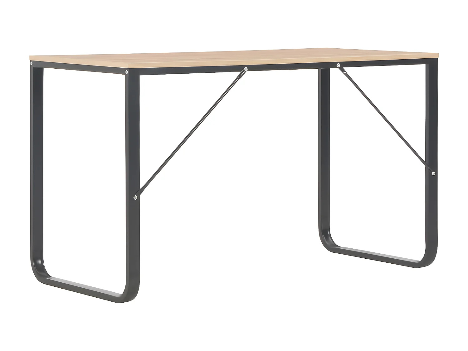 Secretária de computador 120x60x73 cm preto e carvalho