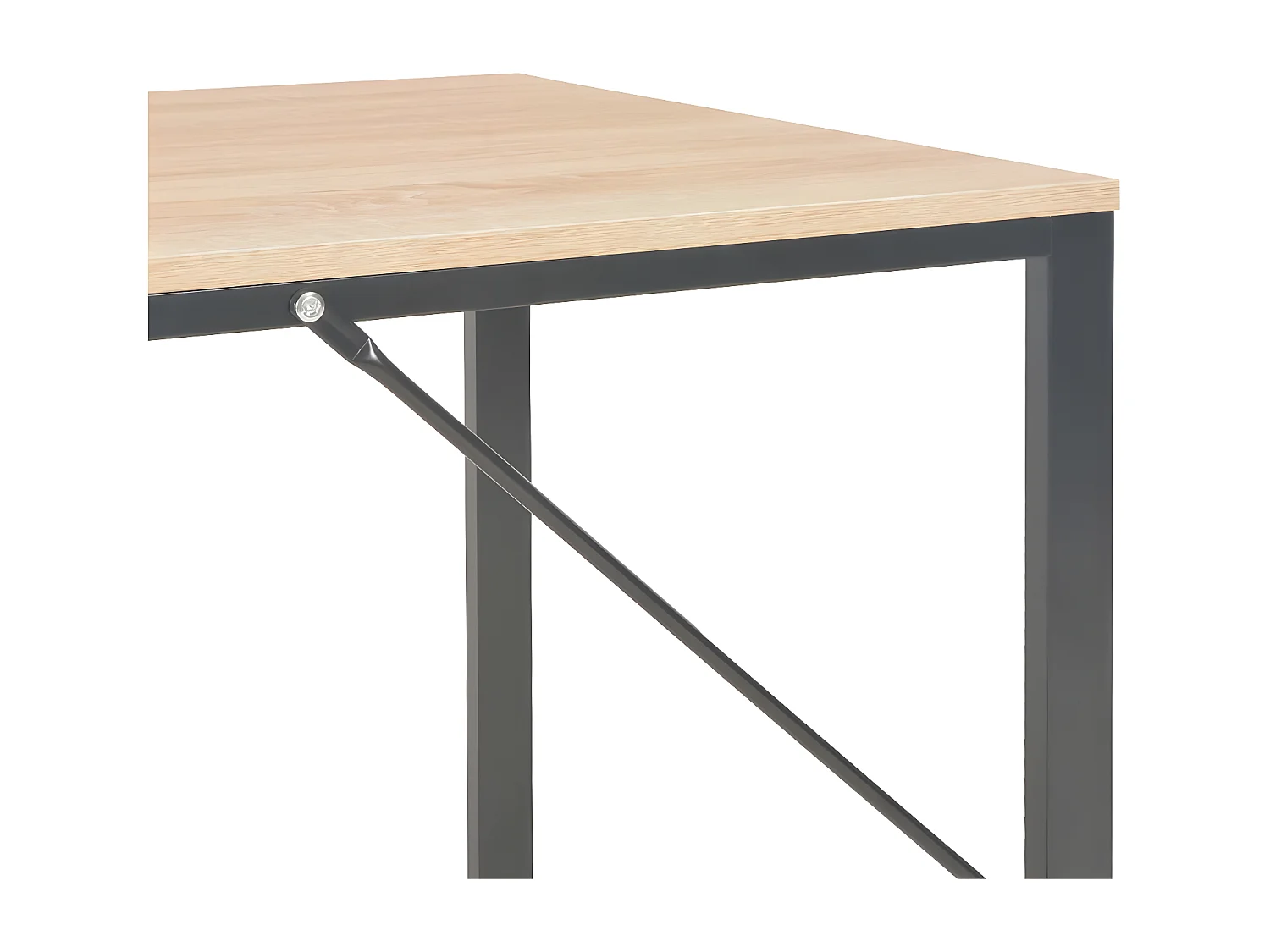 Secretária de computador 120x60x73 cm preto e carvalho