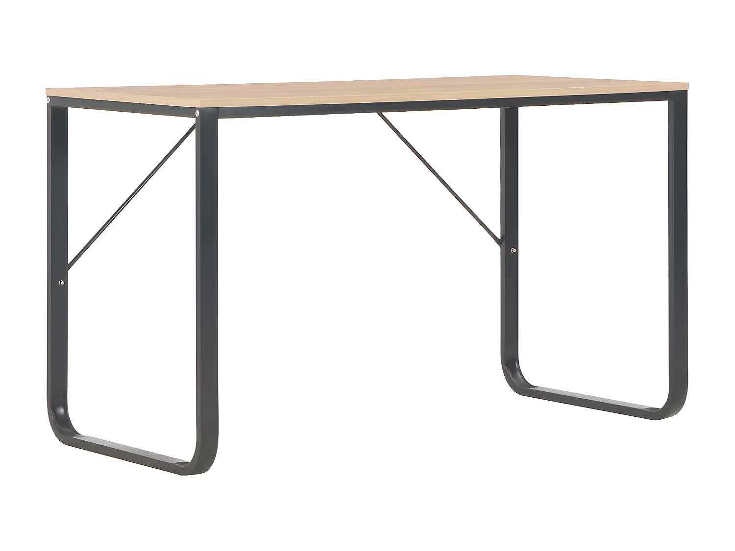 Escritorio para ordenador color roble y negro 120x60x73 cm