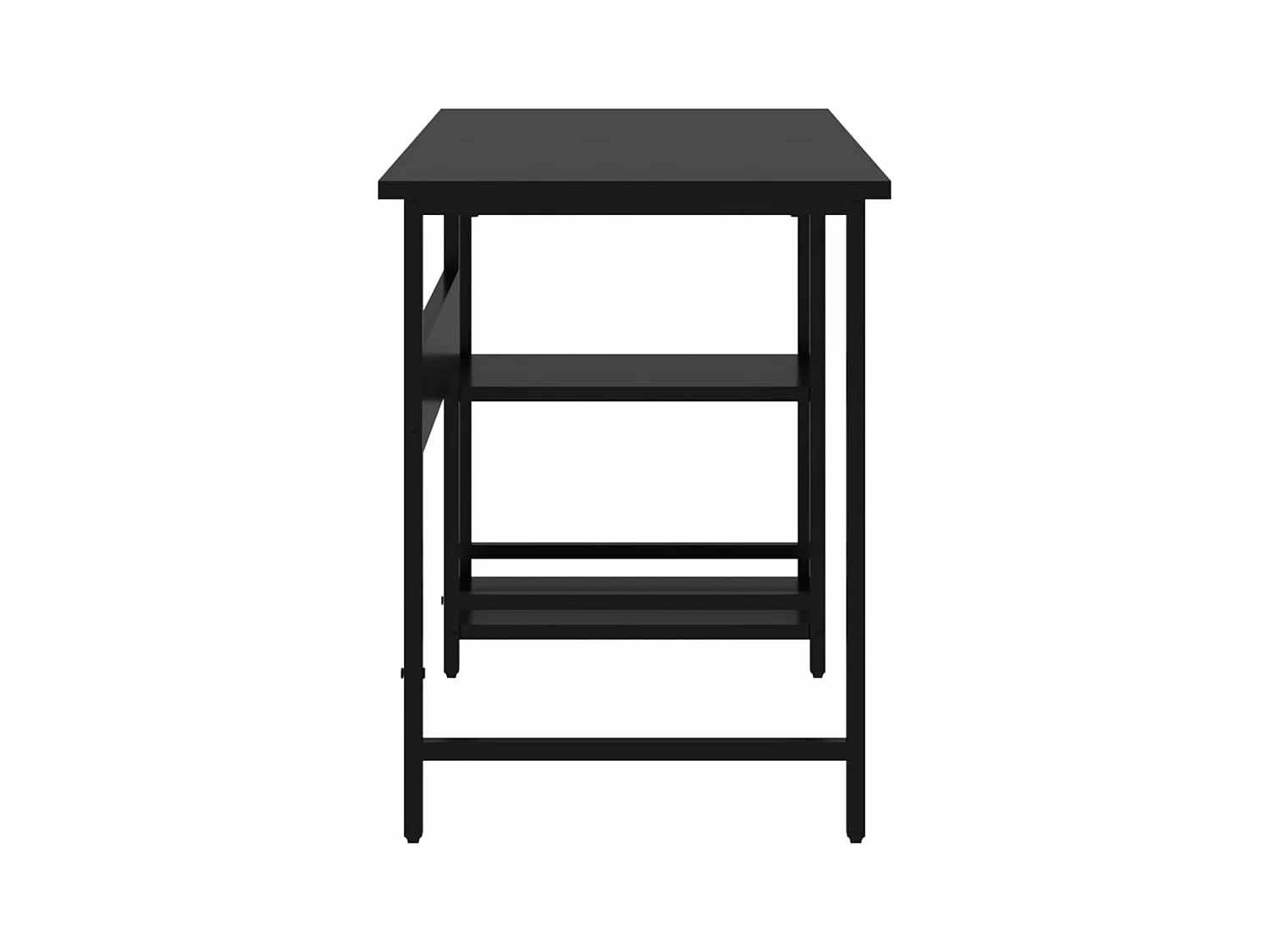 Bureau d'ordinateur Noir 105x55x72 cm MDF et métal