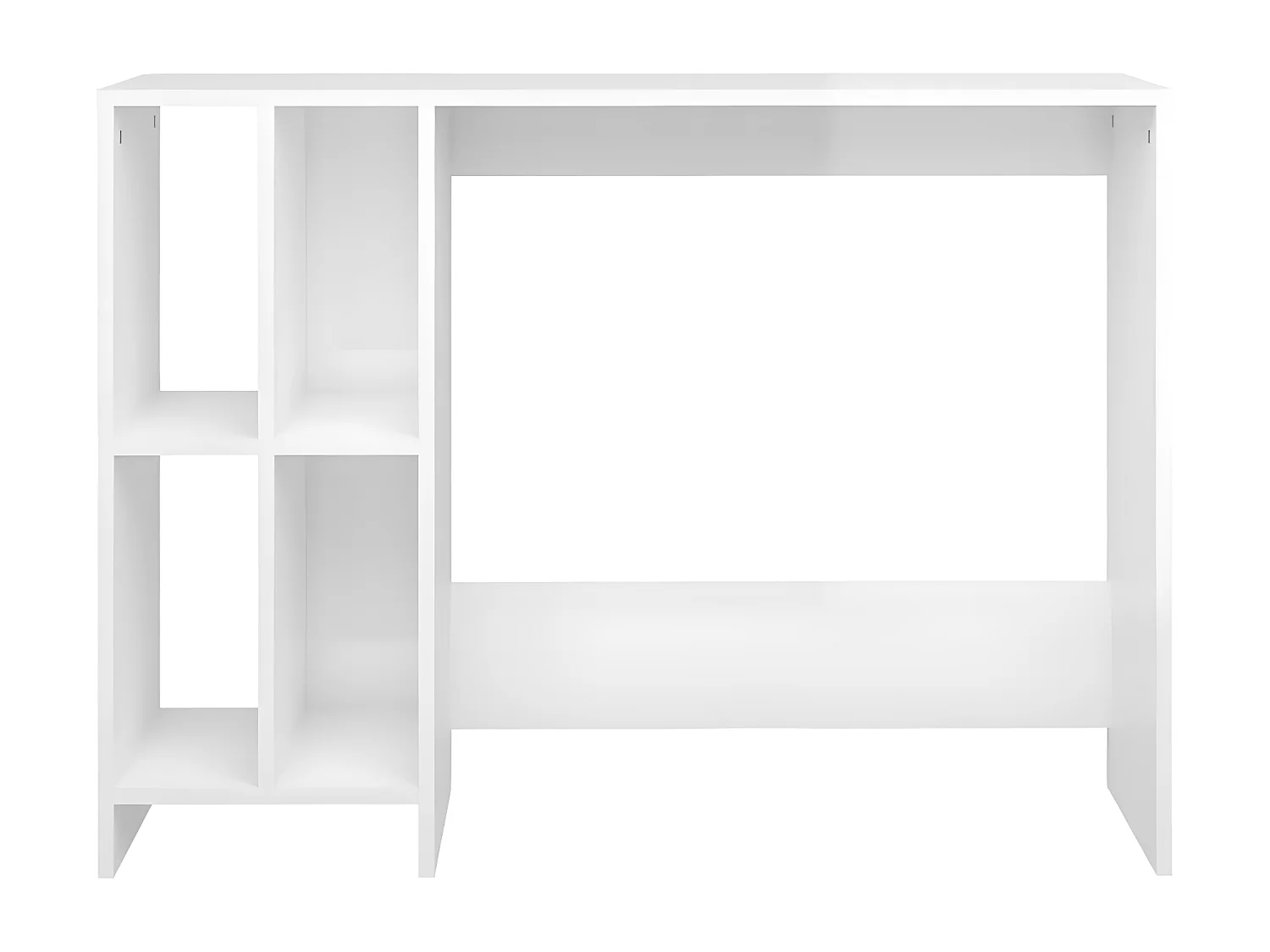 Bureau 102,5x35x75 cm bewerkt hout hoogglans wit