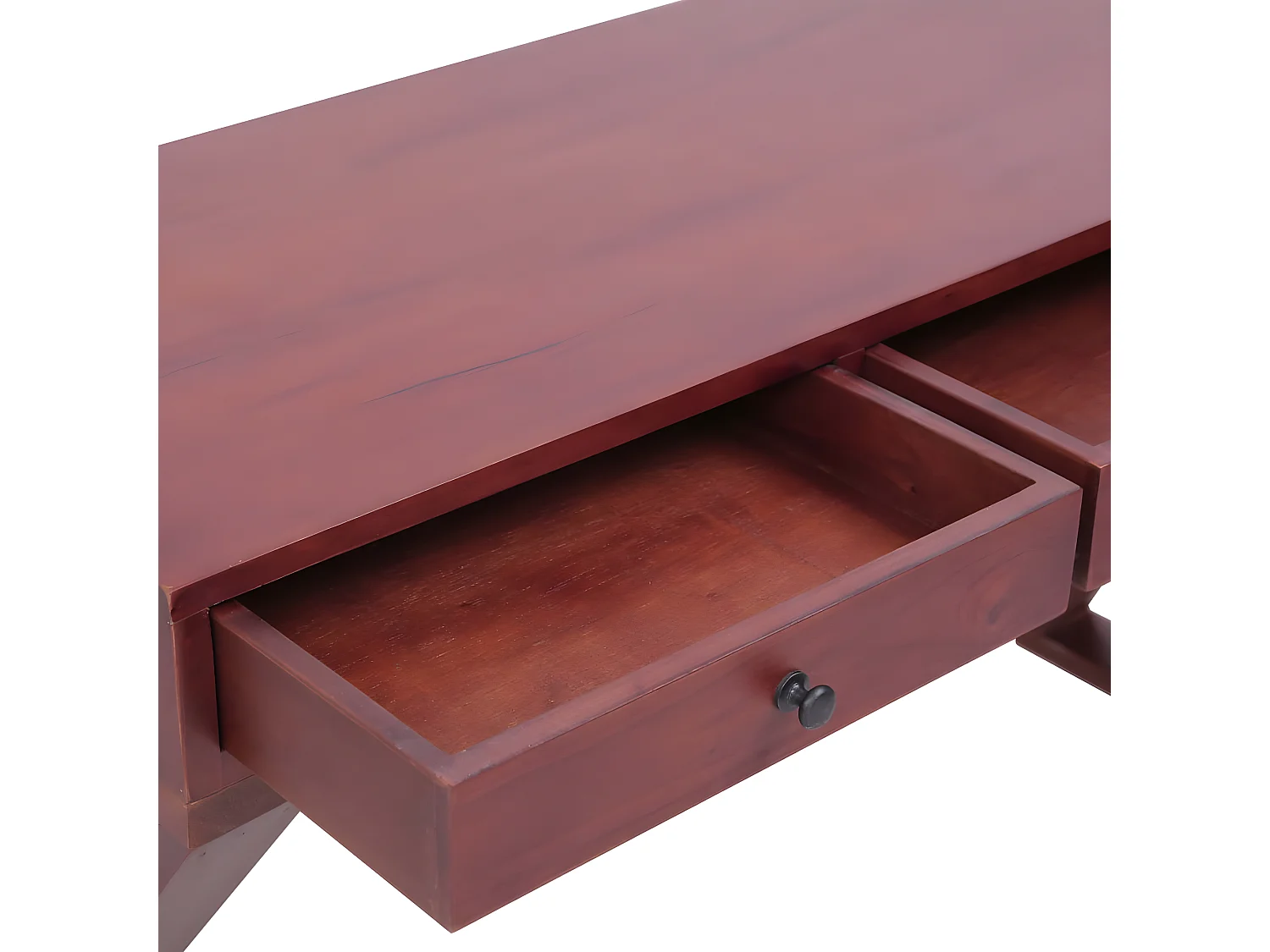 Bureau d'ordinateur Marron 132x47x77 cm Bois d'acajou massif