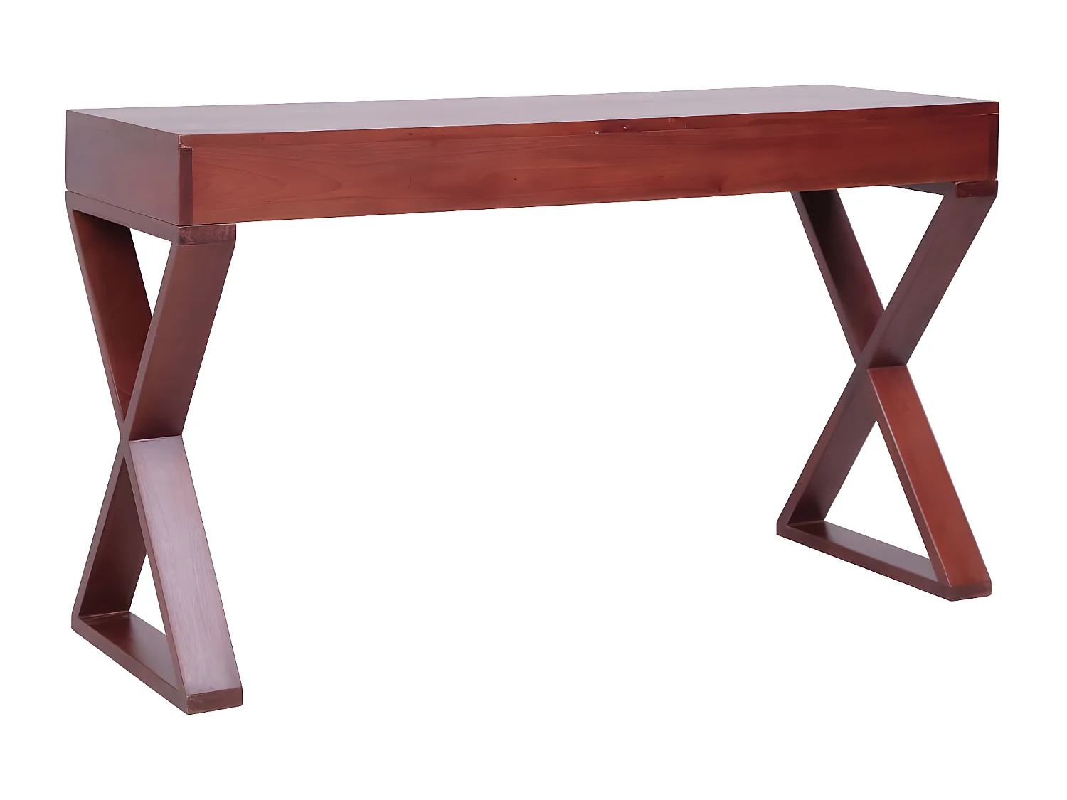 Bureau d'ordinateur Marron 132x47x77 cm Bois d'acajou massif