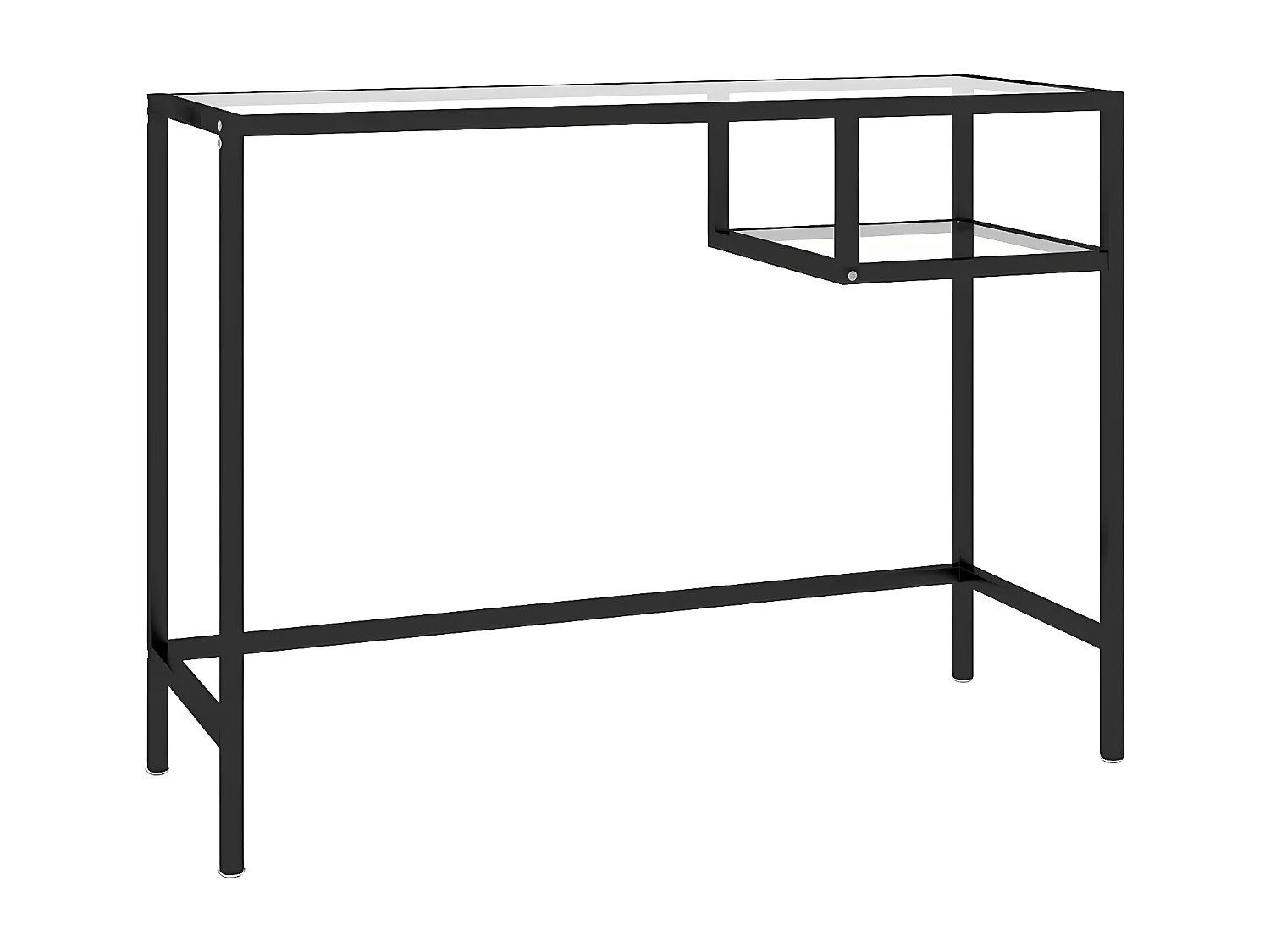 Mesa de computador vidro 100x36x74 cm transparente