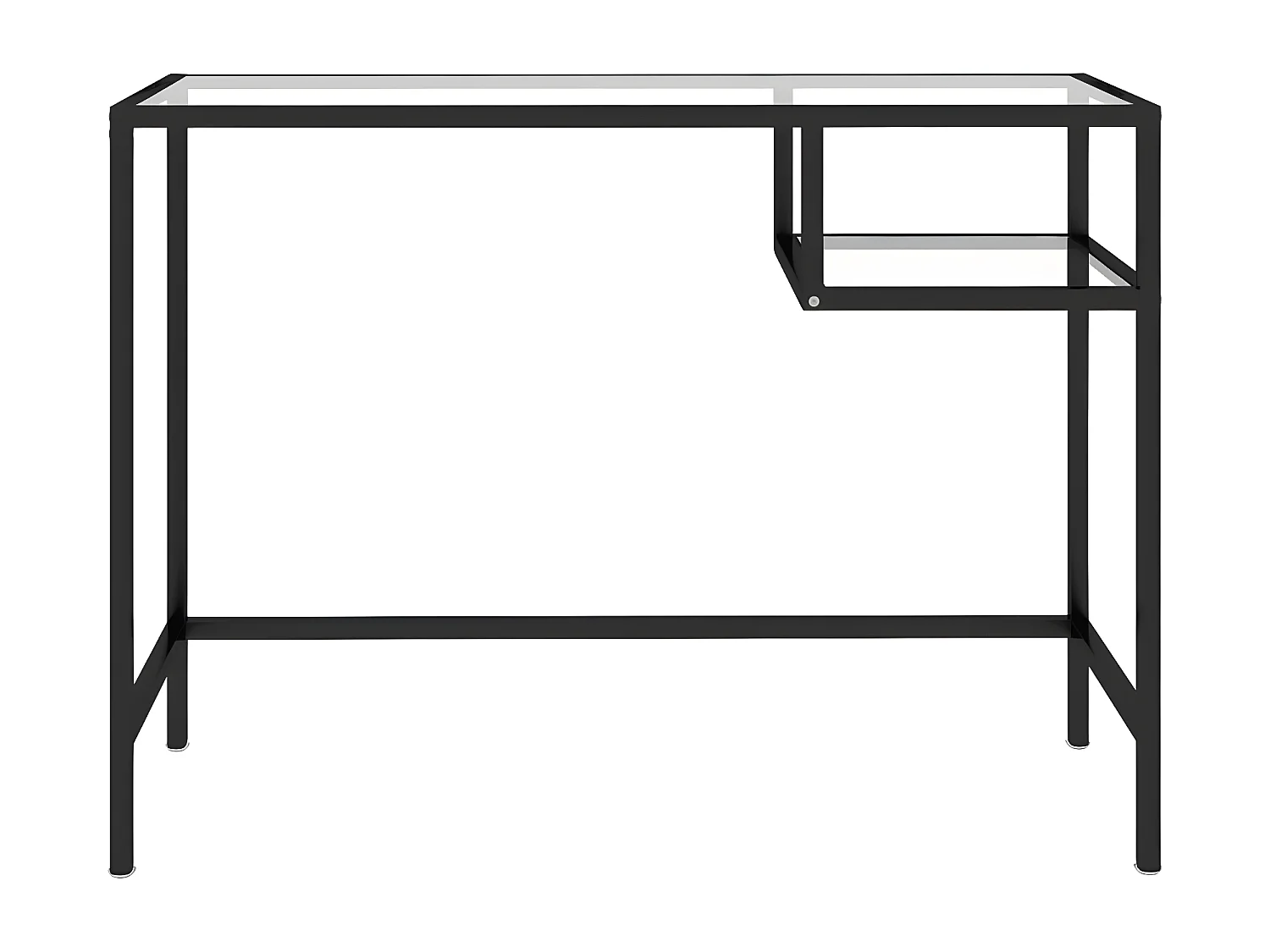 Mesa de computador vidro 100x36x74 cm transparente